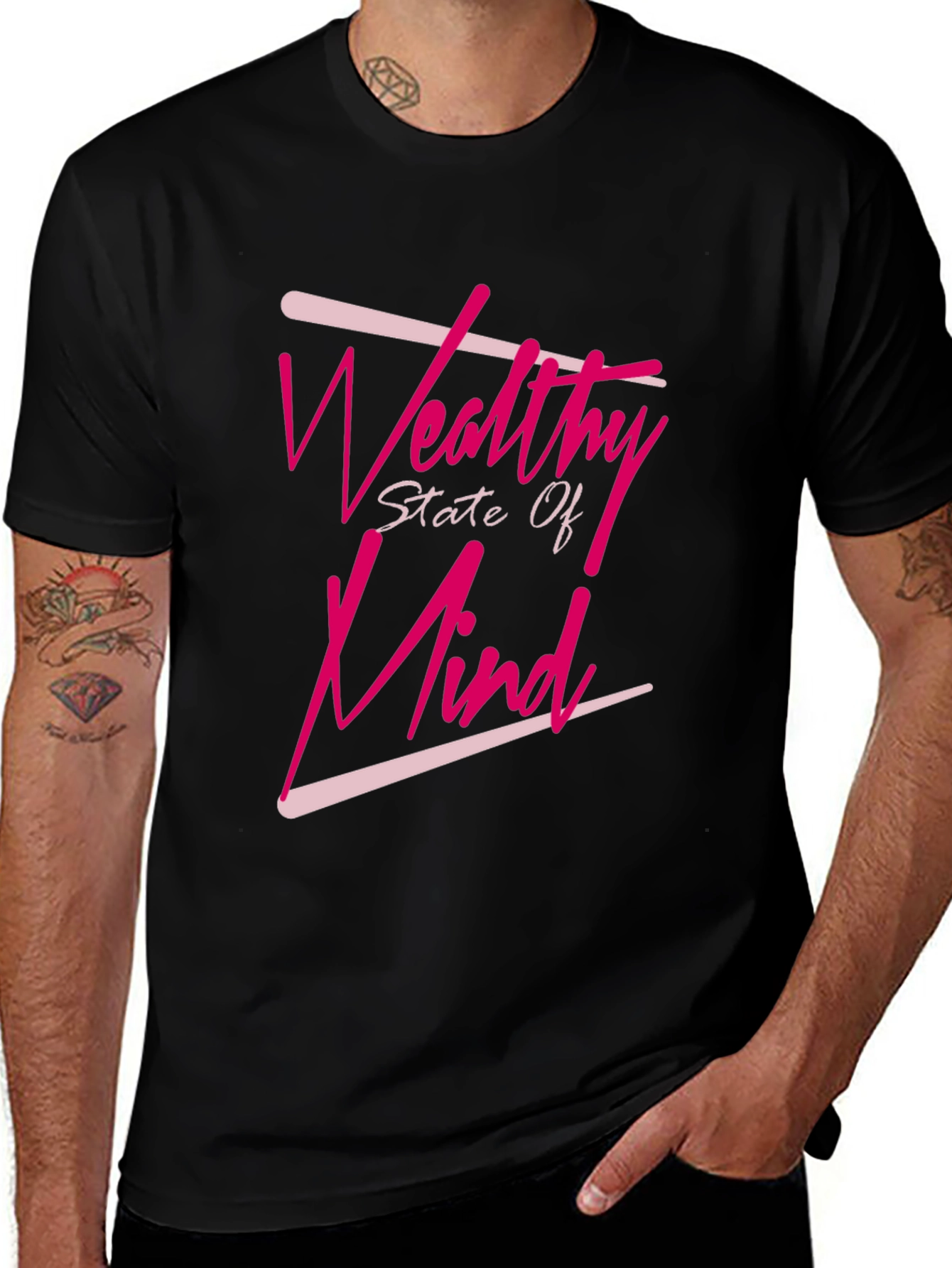 Wealthy State Of Mind Black T-Shirt