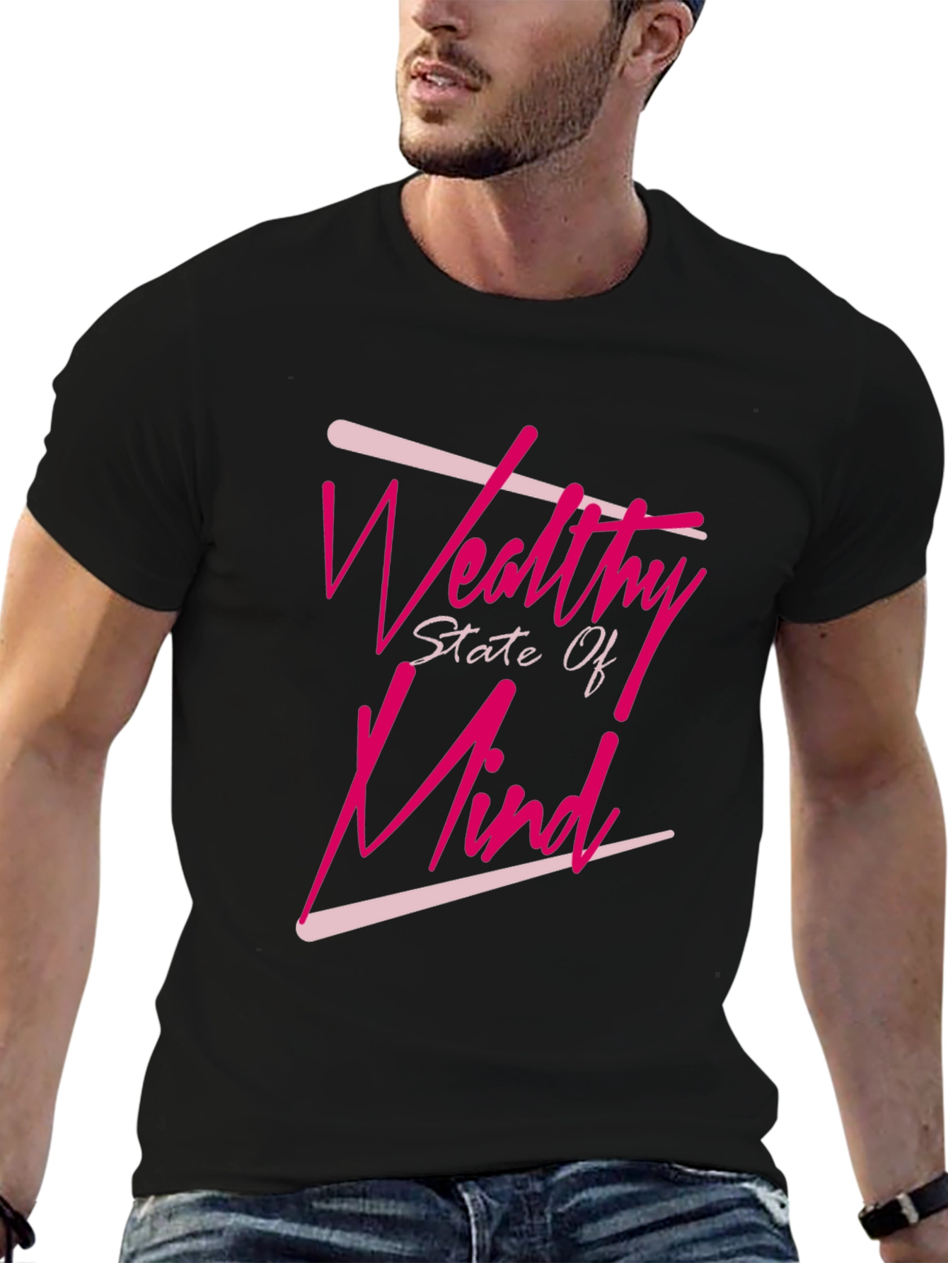 Wealthy State Of Mind Black T-Shirt