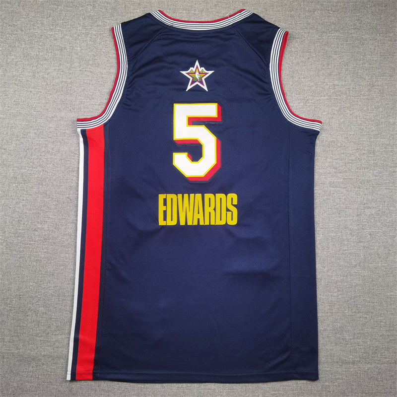 Men's Minnesota Timberwolves Anthony Edwards #5 Navy 2025 NBA All-Star Game Swingman Player Jerseys