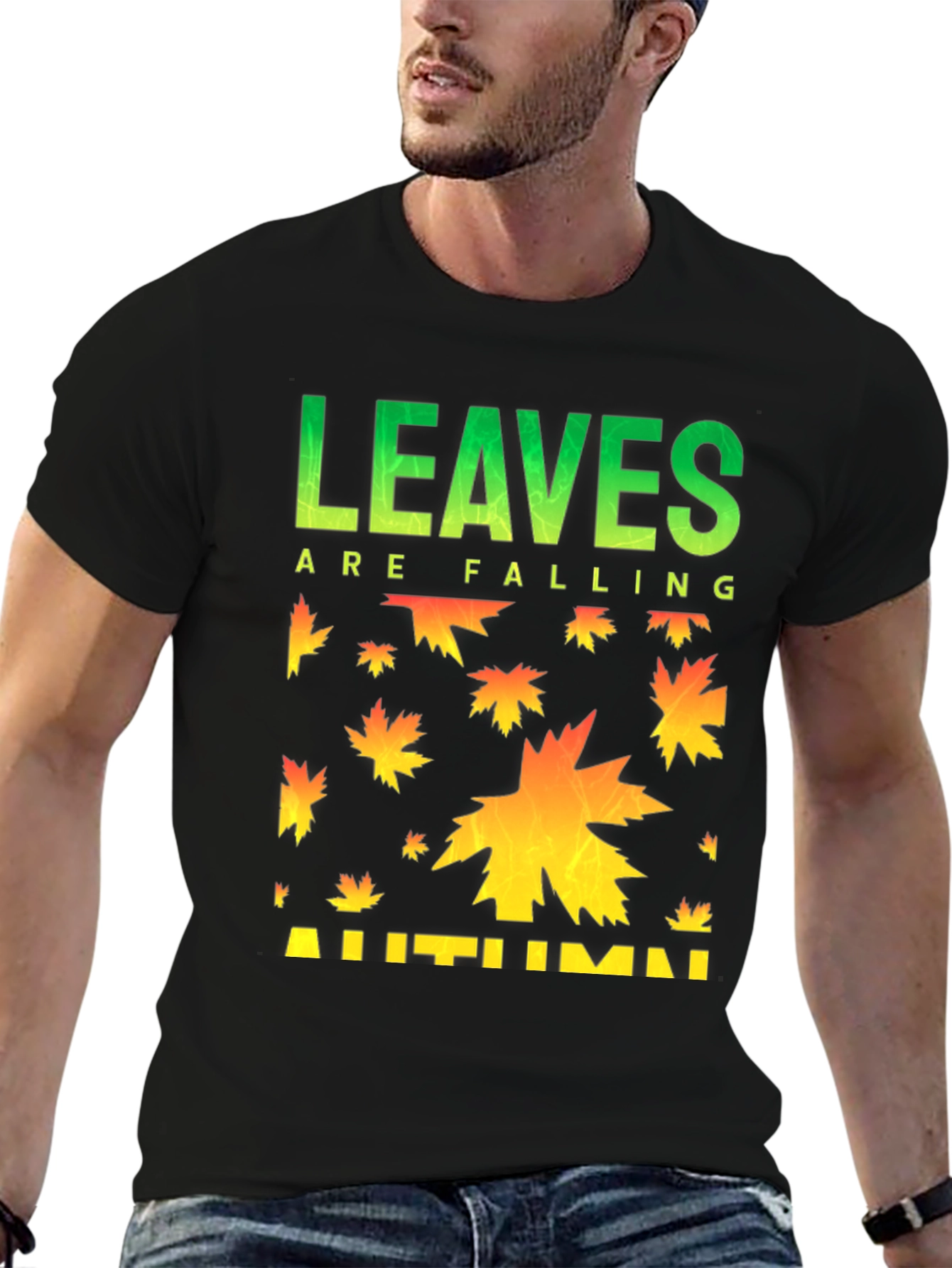 Autumn Leaves Falling Graphic T-Shirt