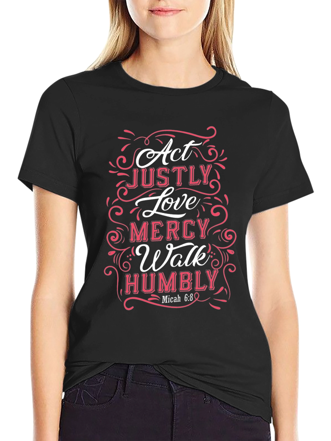 Act Justly Love Mercy T-Shirt Christian Apparel