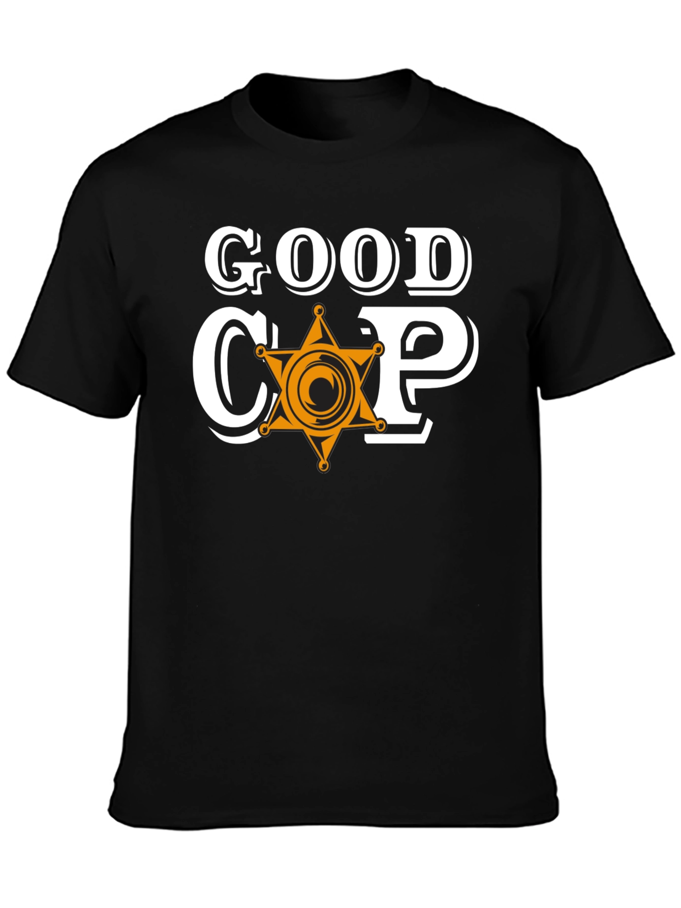 Good Cop Graphic Tee - Sheriff Star Design