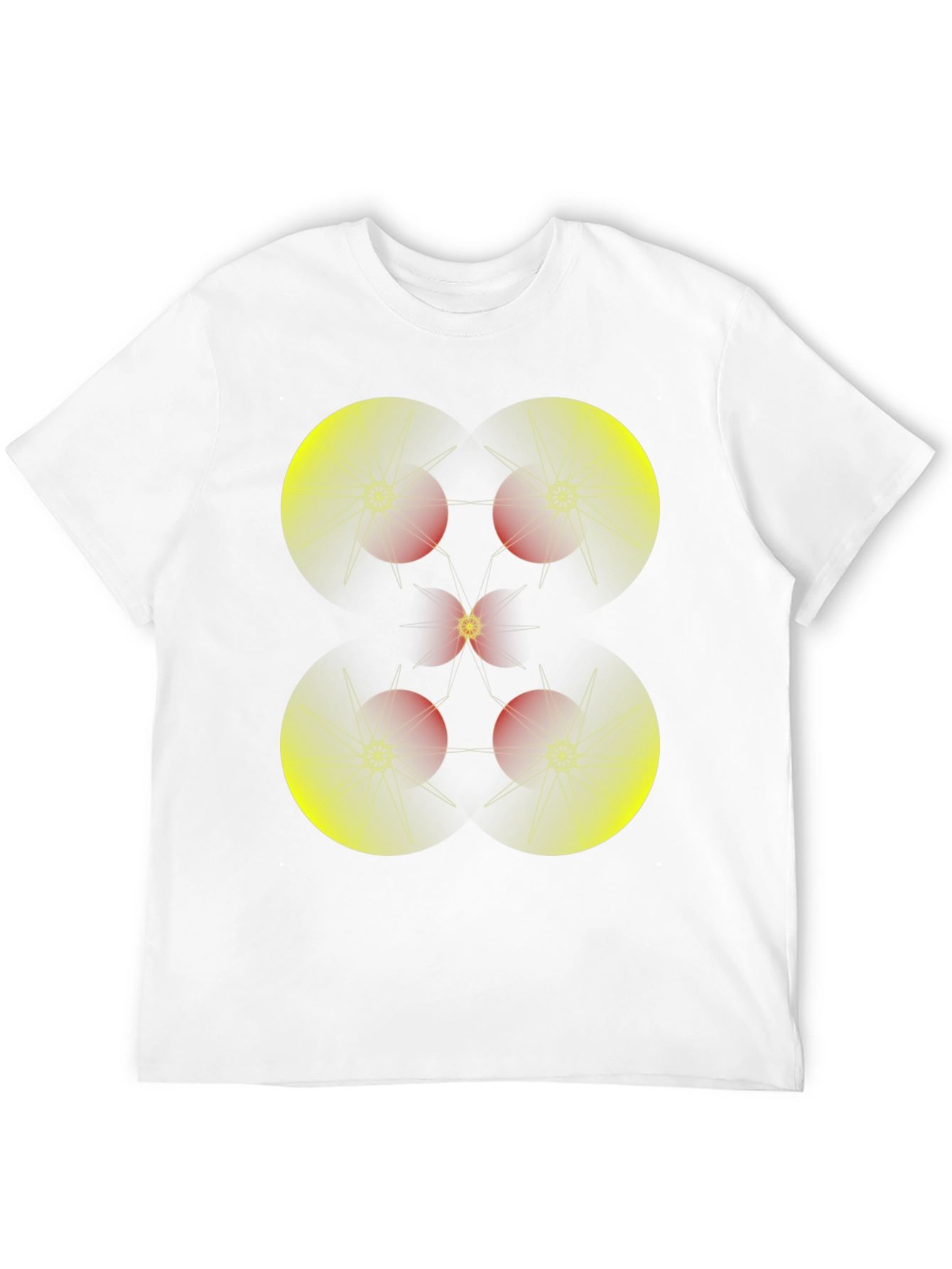 Geometric Starburst Graphic Tee - Black