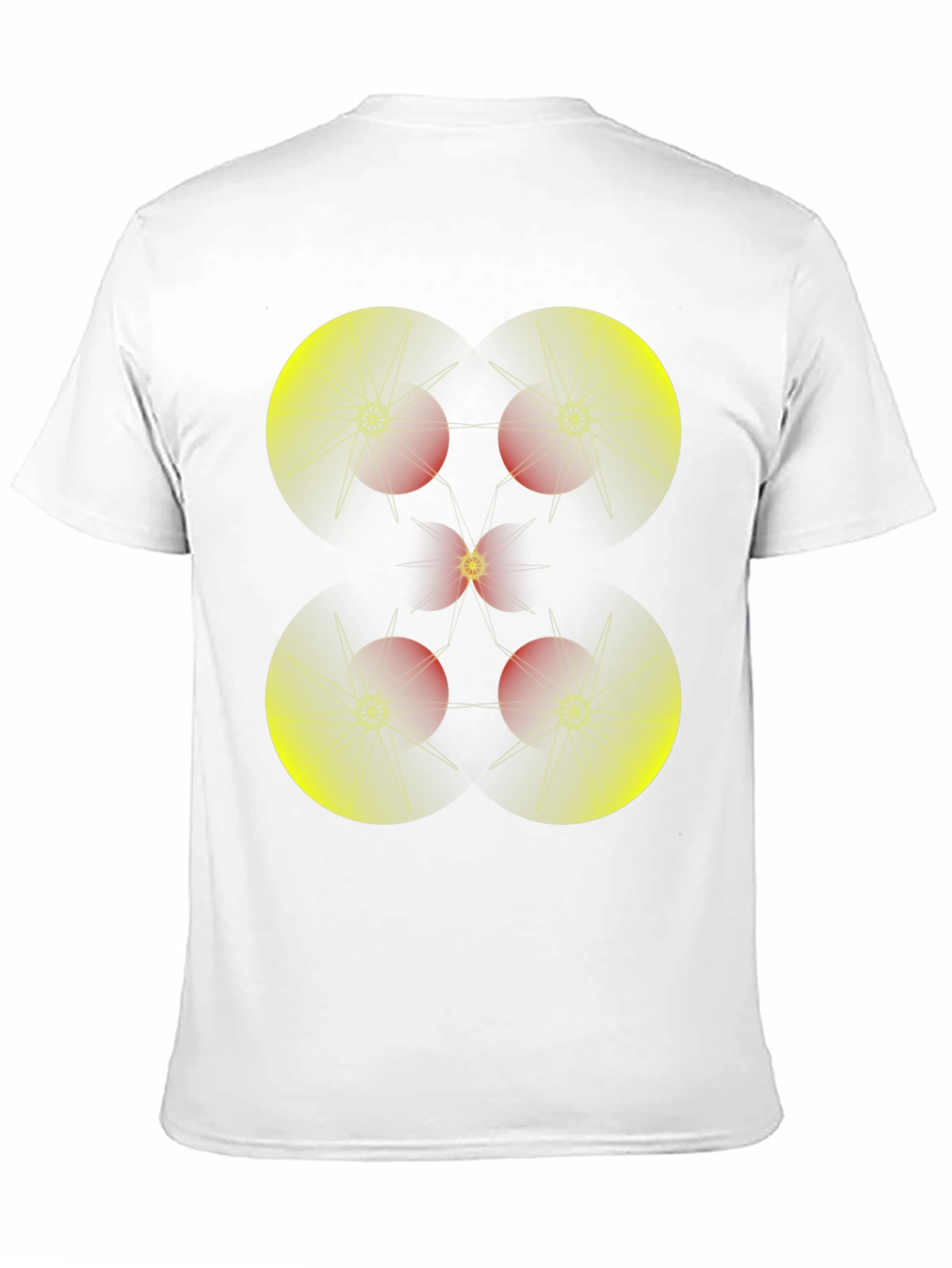 Geometric Starburst Graphic Tee - Black