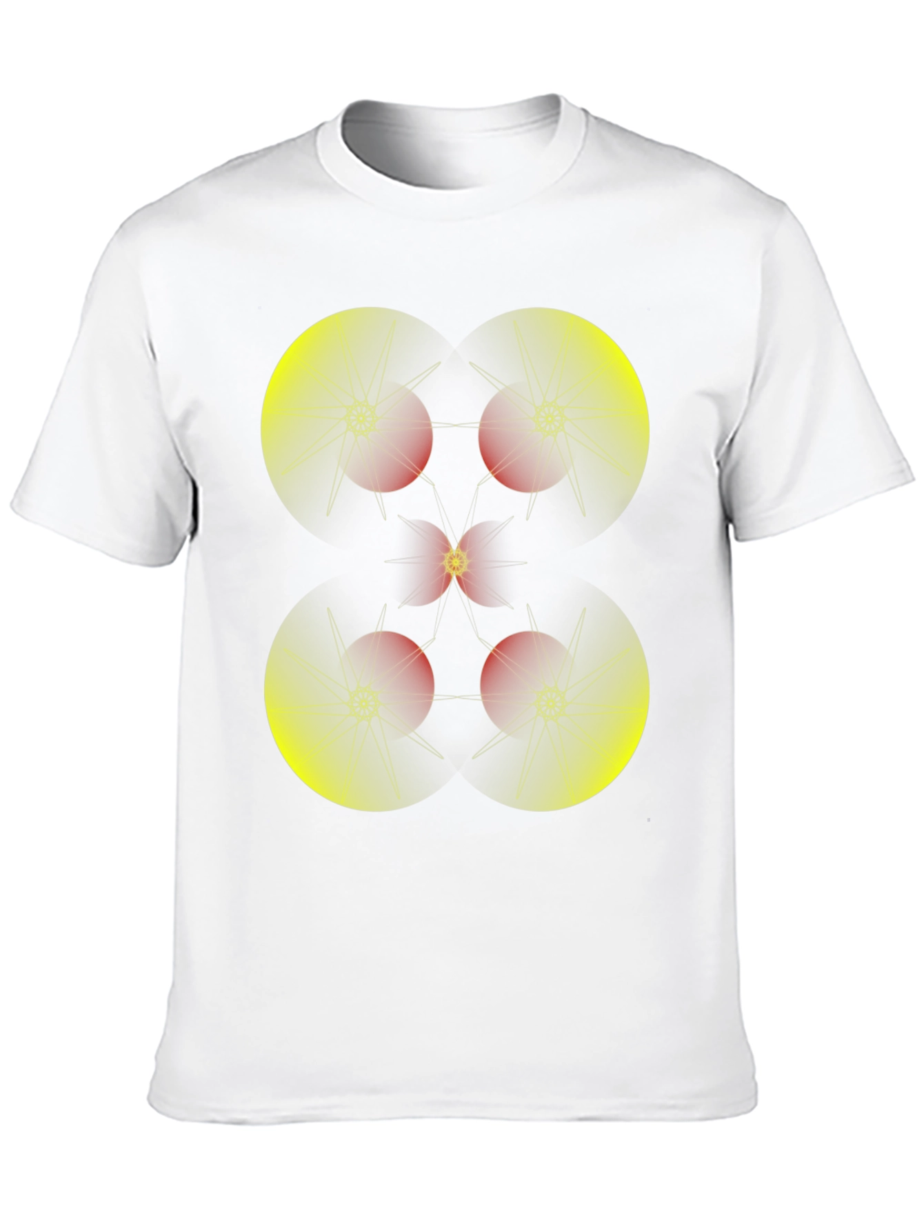 Geometric Starburst Graphic Tee - Black