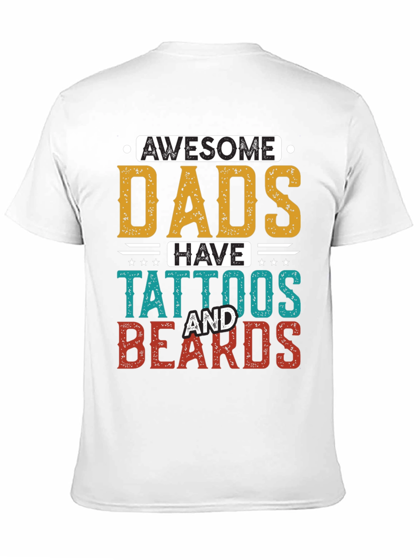 Awesome Dads Tattoos & Beards Graphic Tee