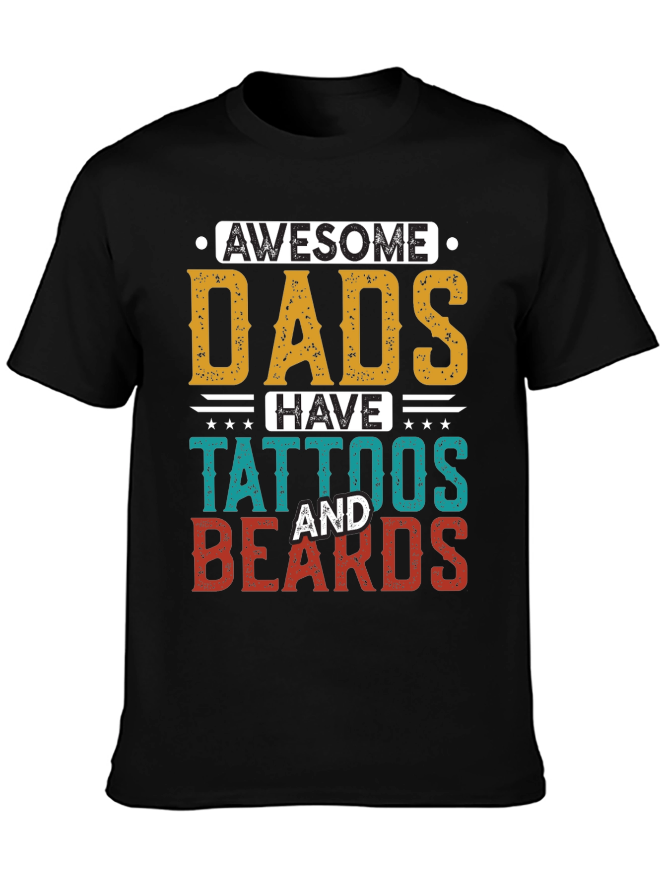 Awesome Dads Tattoos & Beards Graphic Tee