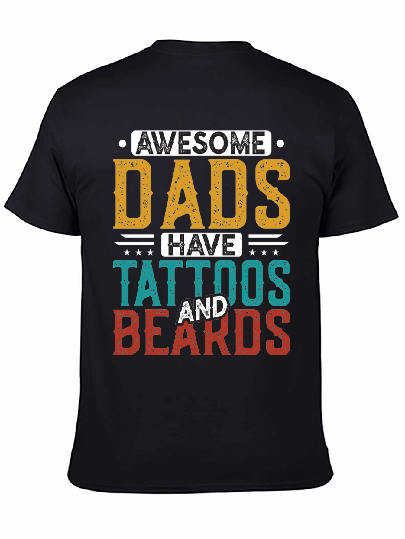 Awesome Dads Tattoos & Beards Graphic Tee