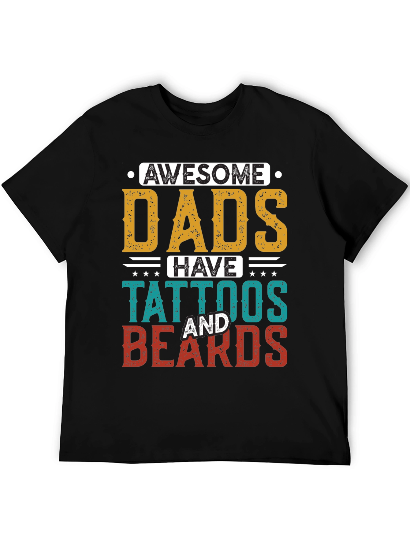 Awesome Dads Tattoos & Beards Graphic Tee