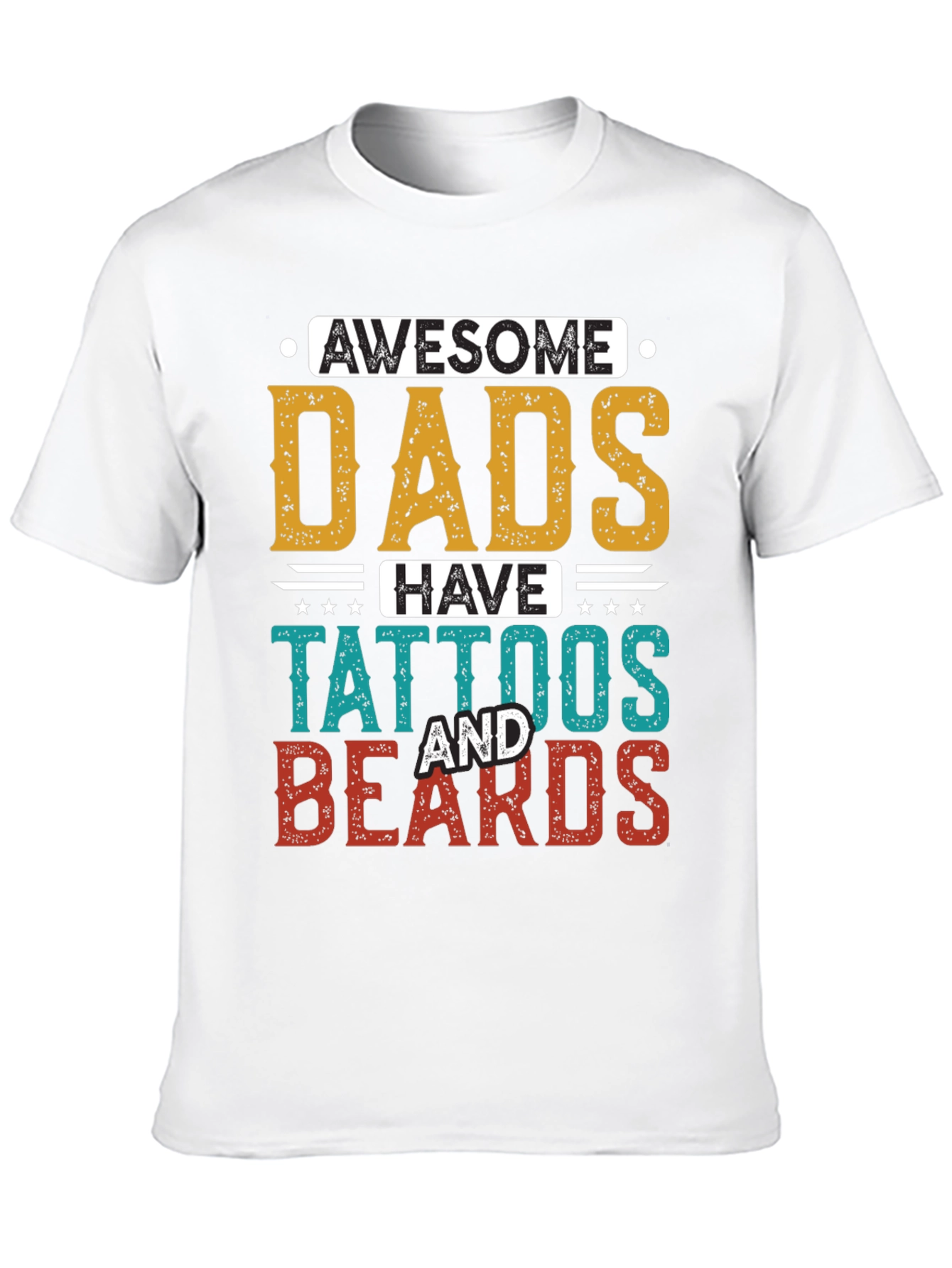 Awesome Dads Tattoos & Beards Graphic Tee