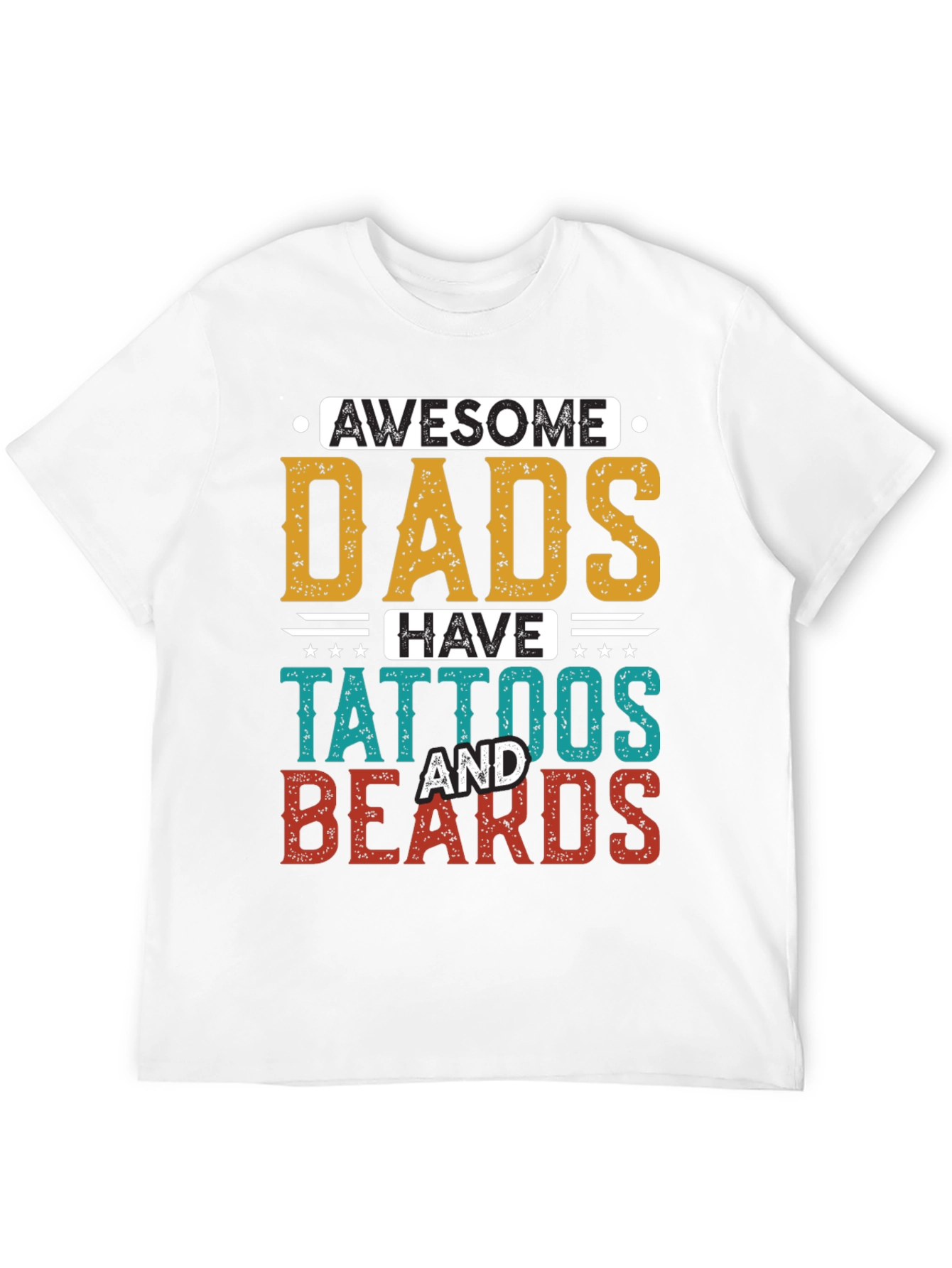 Awesome Dads Tattoos & Beards Graphic Tee