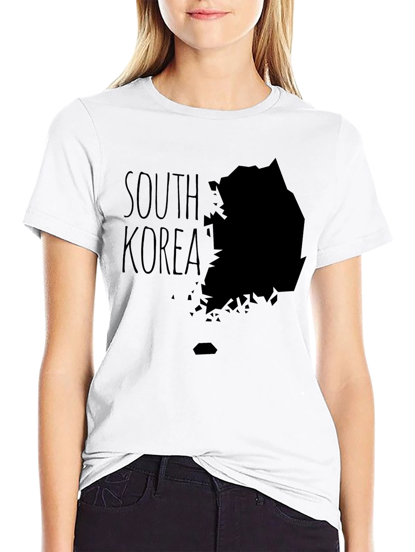 South Korea Map Graphic T-Shirt