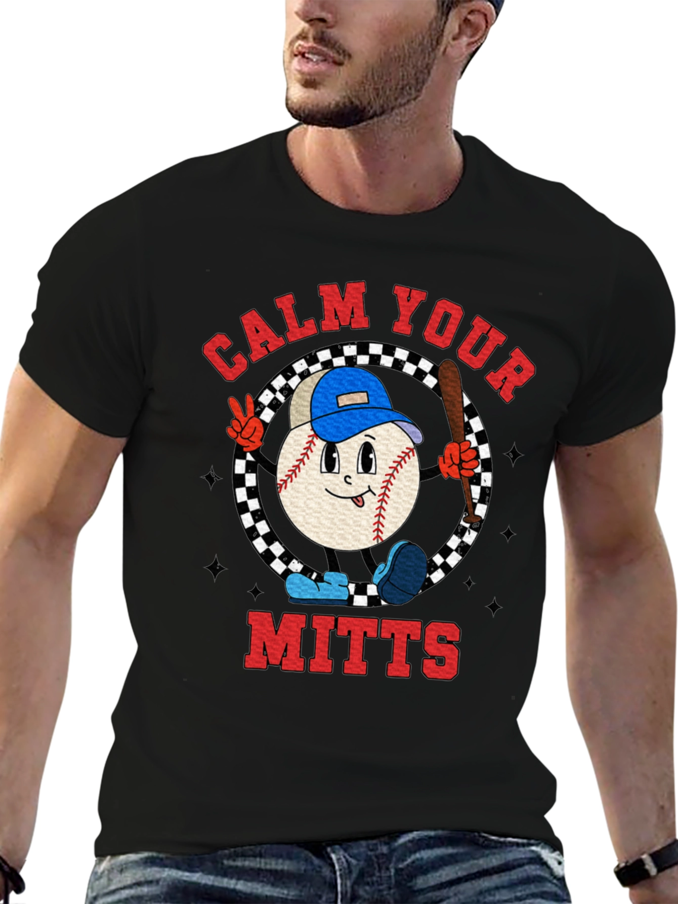 Calm Your Mitts Baseball T-Shirt