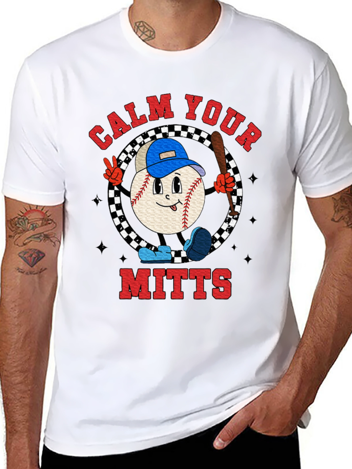 Calm Your Mitts Baseball T-Shirt