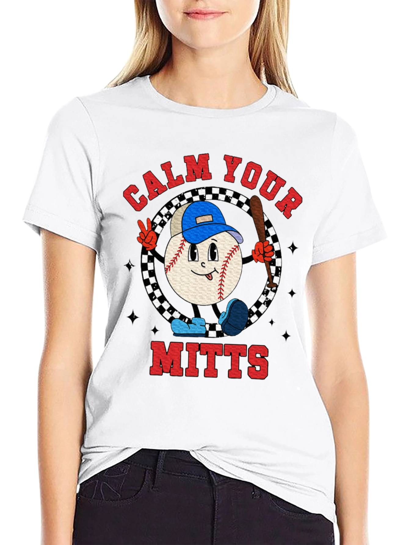 Calm Your Mitts Baseball T-Shirt