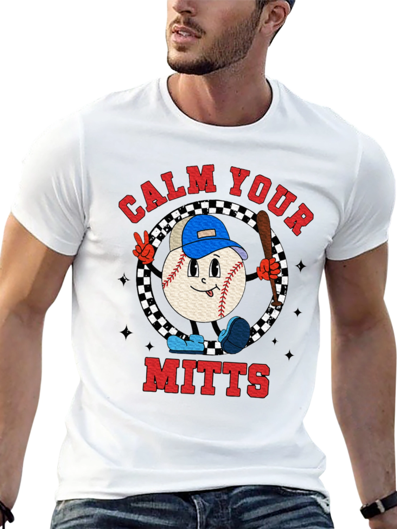 Calm Your Mitts Baseball T-Shirt