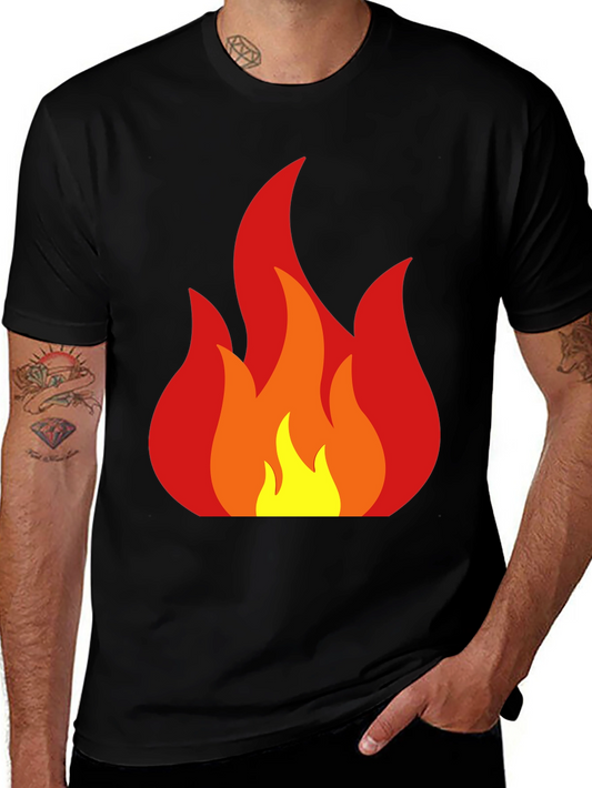 Flame Graphic Black T-Shirt
