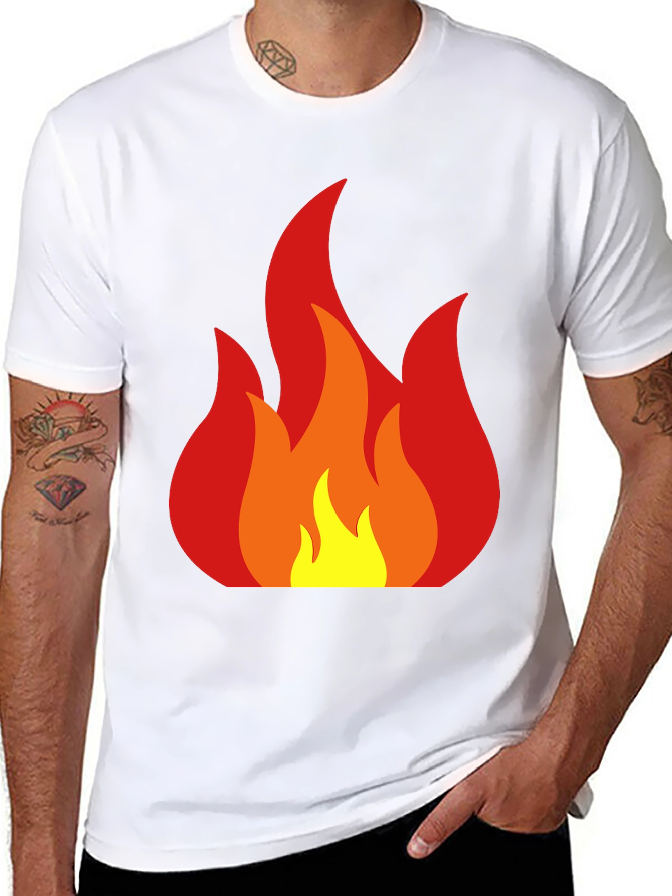 Flame Graphic Black T-Shirt