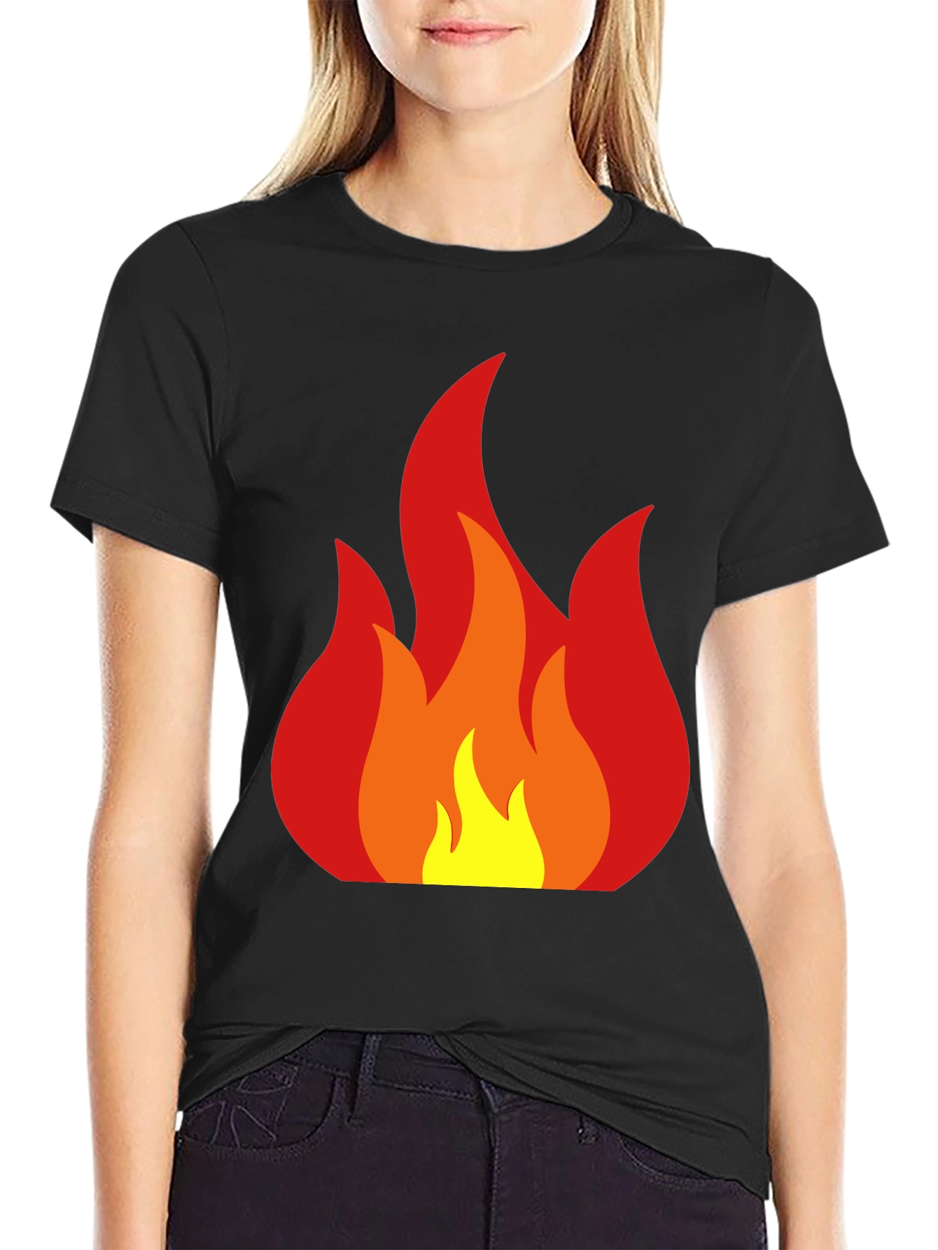 Flame Graphic Black T-Shirt