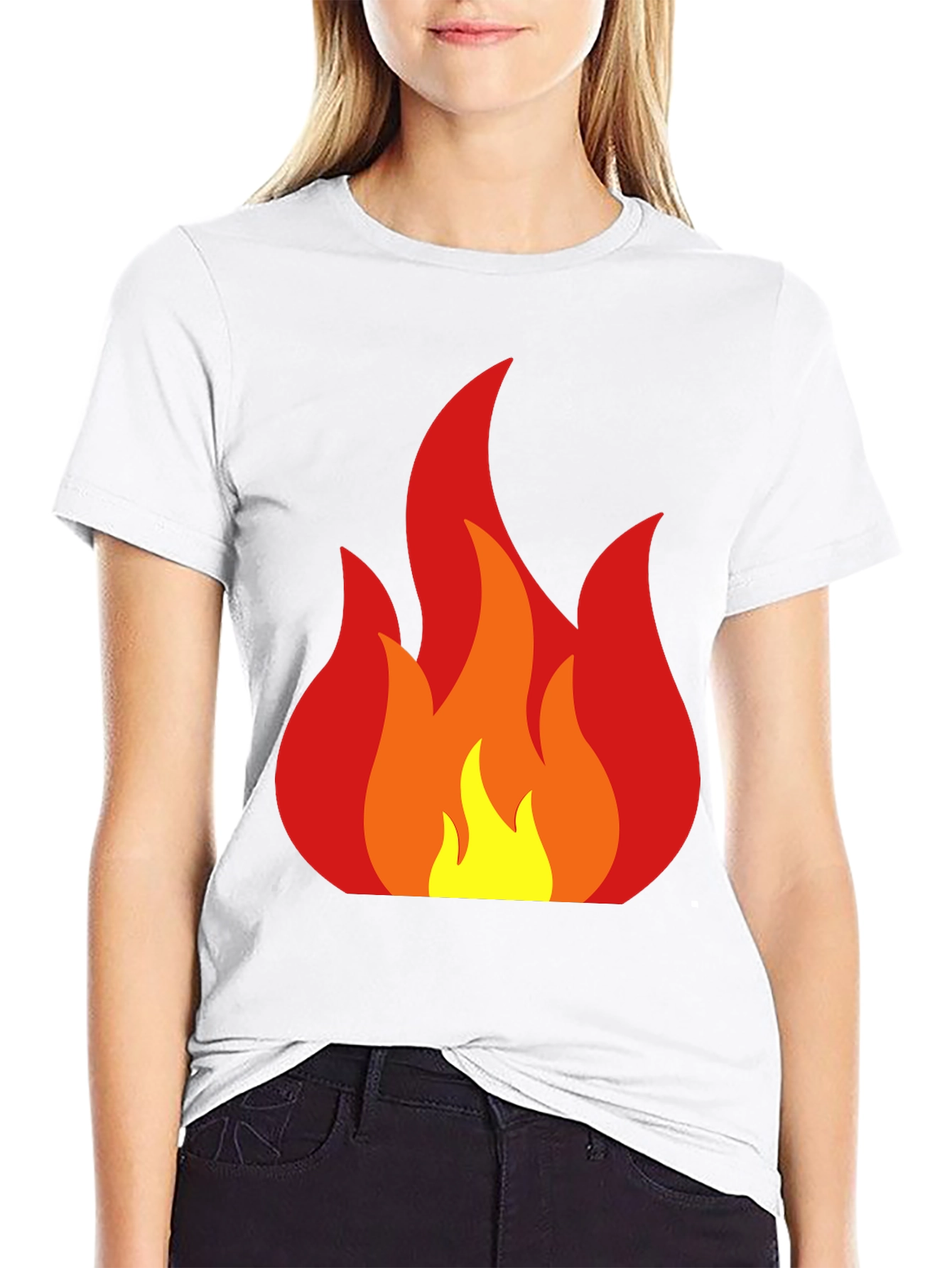 Flame Graphic Black T-Shirt
