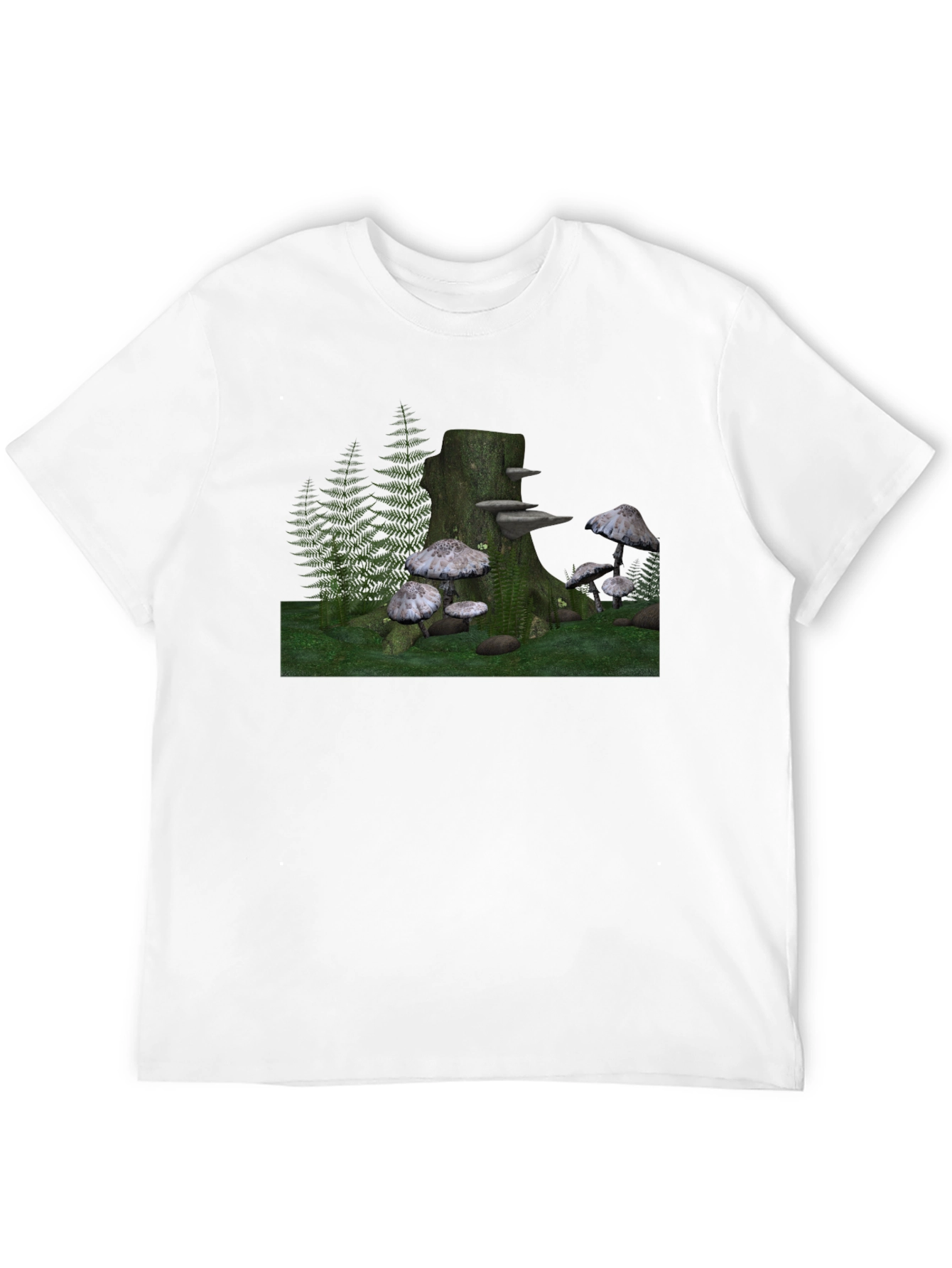Mushroom Forest Stump Graphic Tee