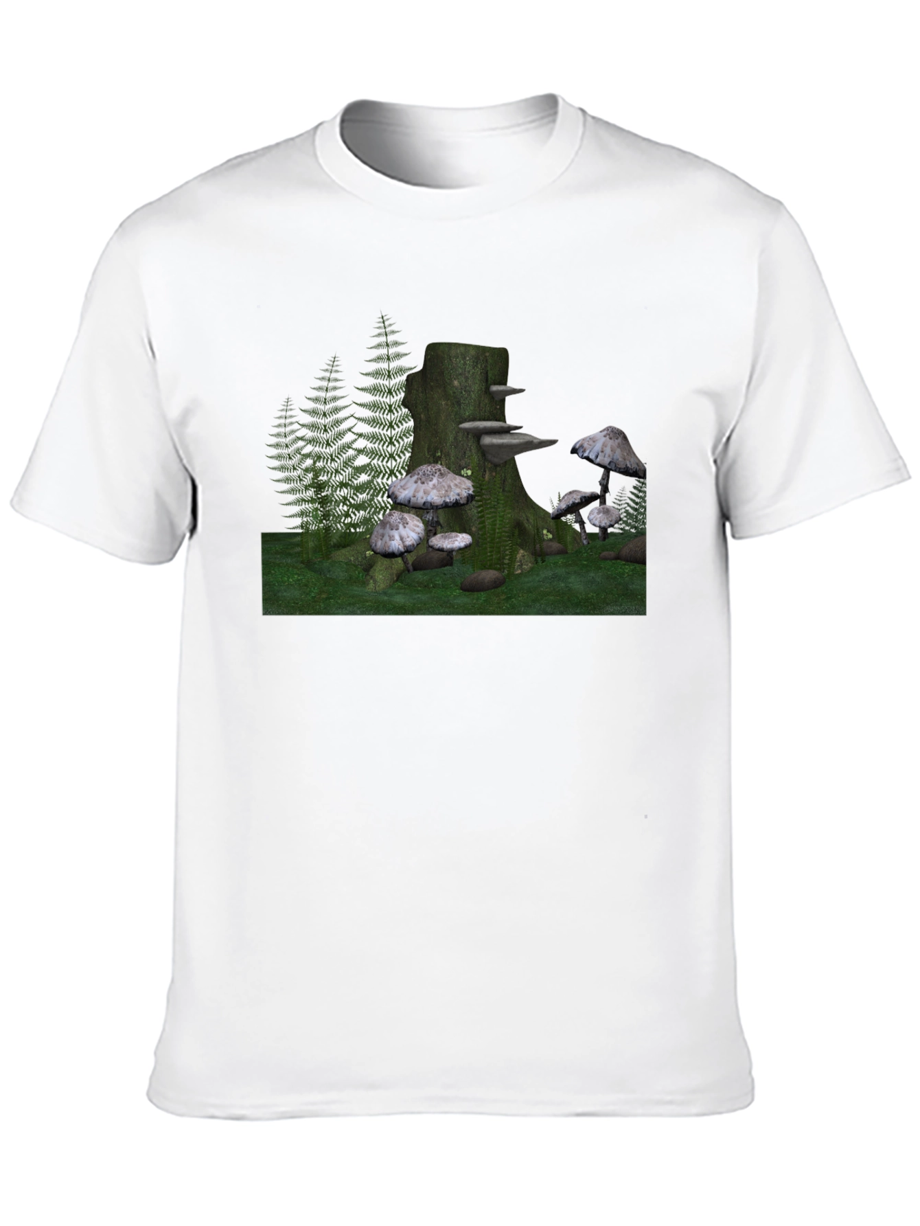 Mushroom Forest Stump Graphic Tee