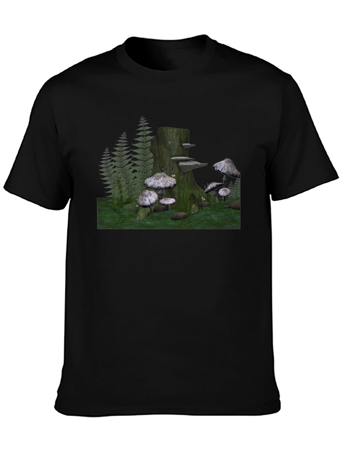 Mushroom Forest Stump Graphic Tee