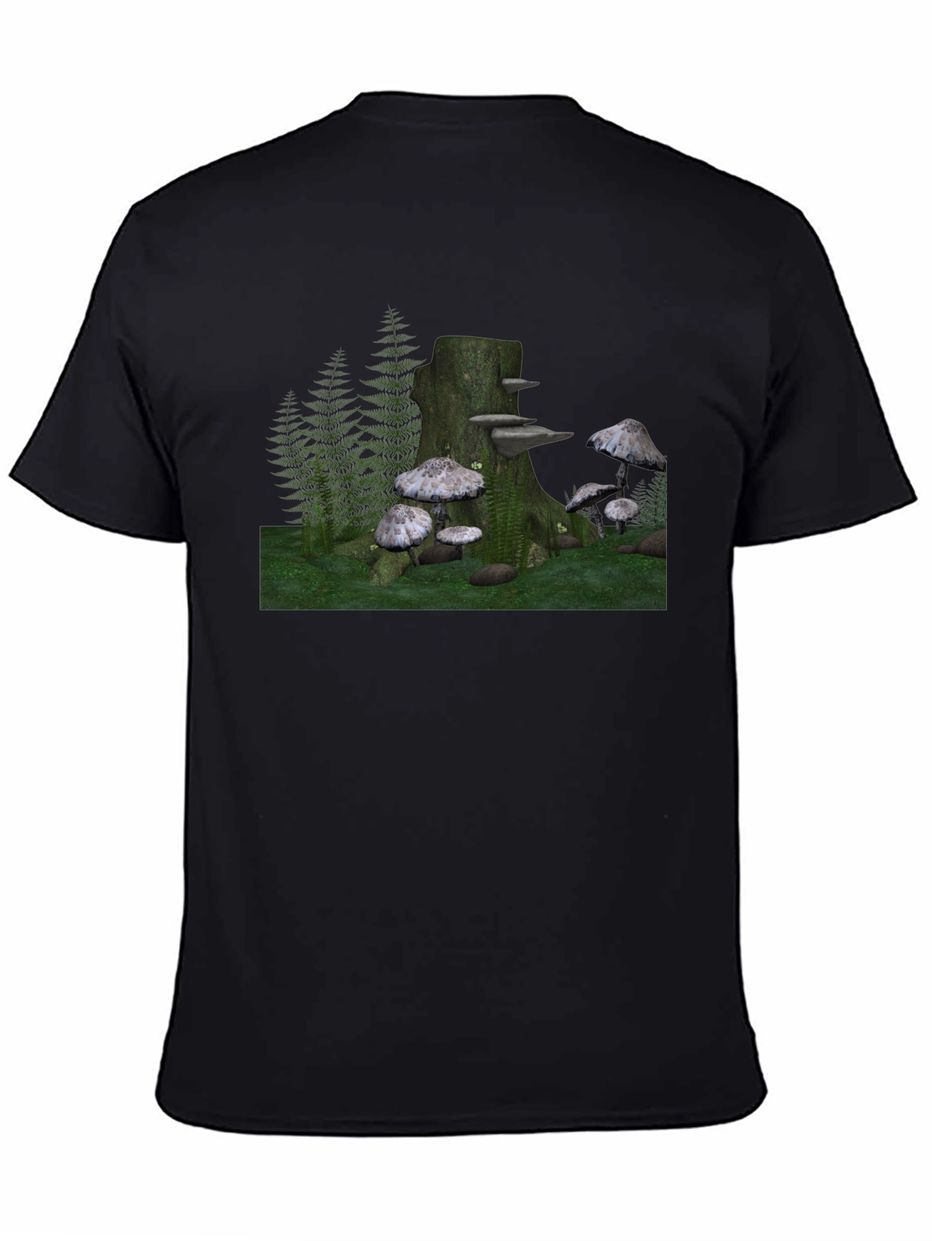 Mushroom Forest Stump Graphic Tee