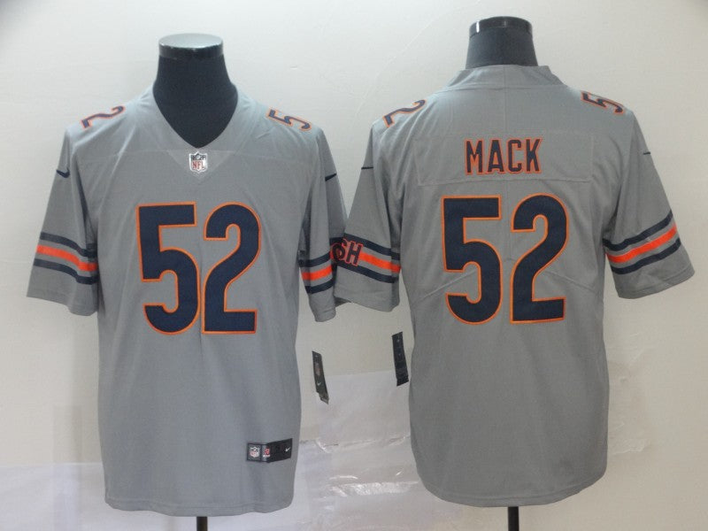 Men's Chicago Bears Khalil Mack #52 Gray Player Game Jerseys