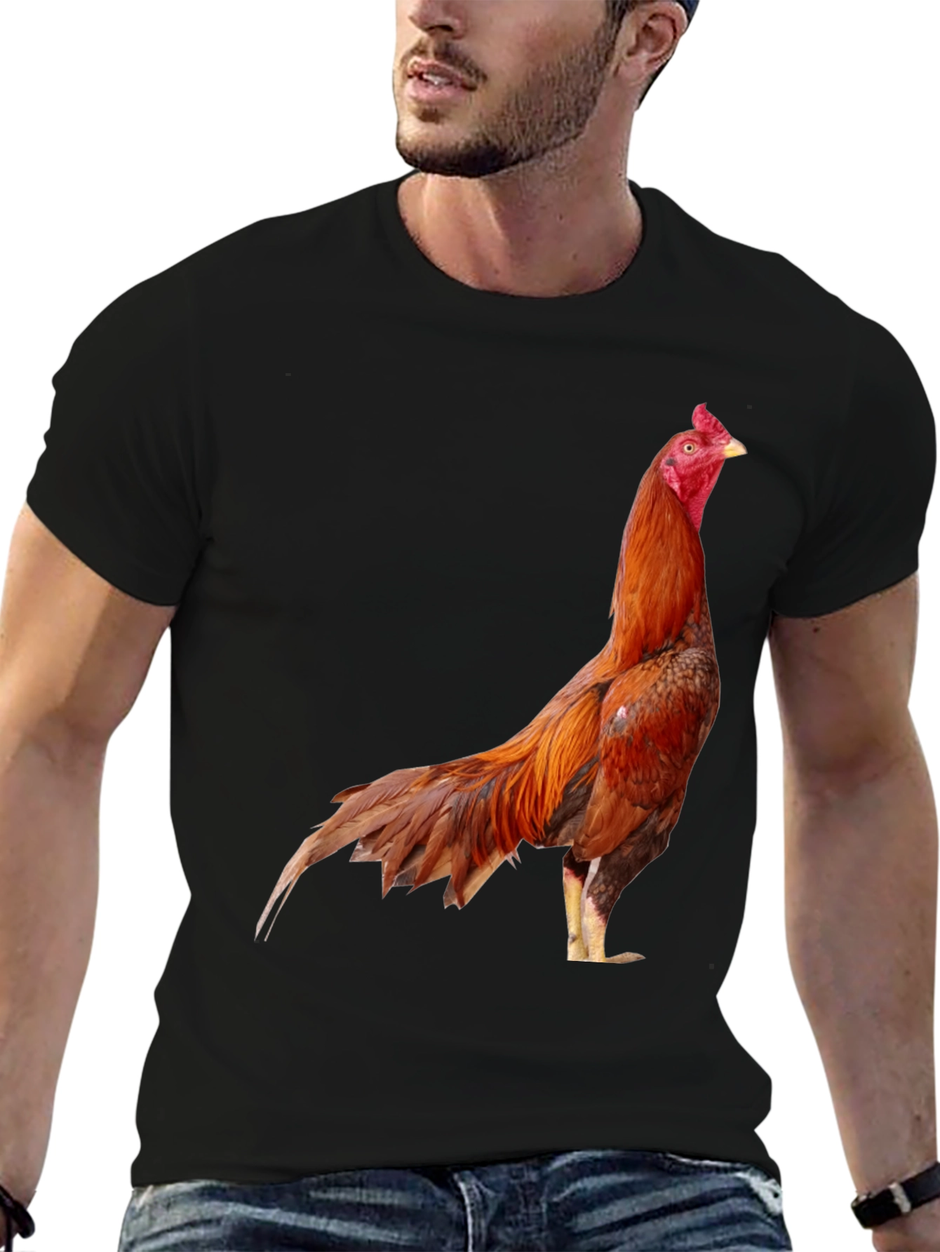 Rooster Graphic Tee - Cool Chicken T-Shirt