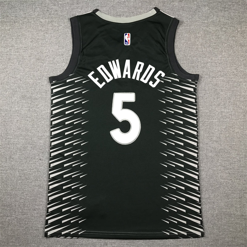 Men's Minnesota Timberwolves Anthony Edwards #5 Gray Swingman Player Jerseys