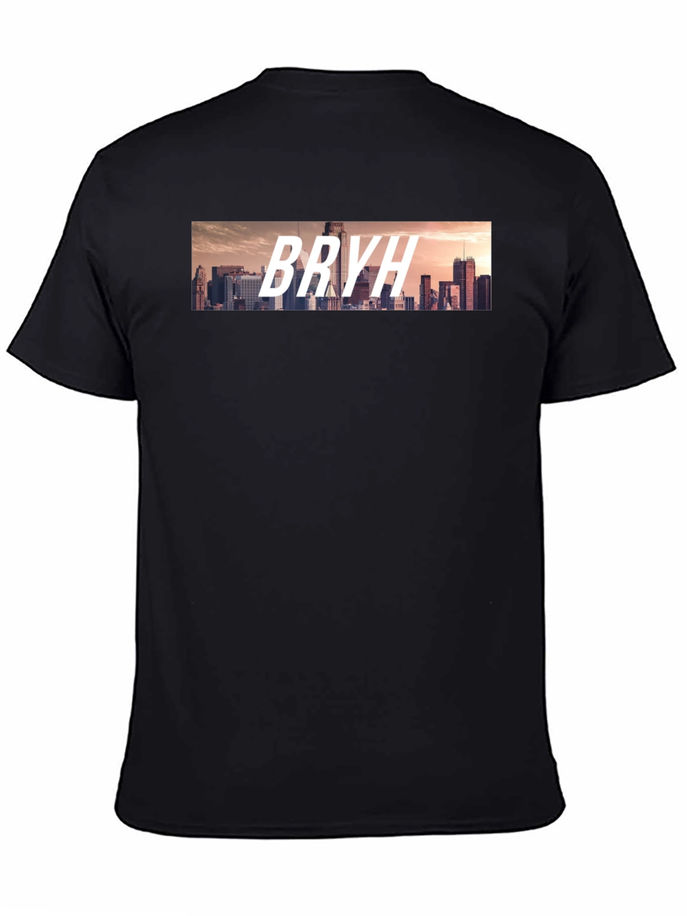BRYH Cityscape Graphic Tee - Black Casual T-Shirt