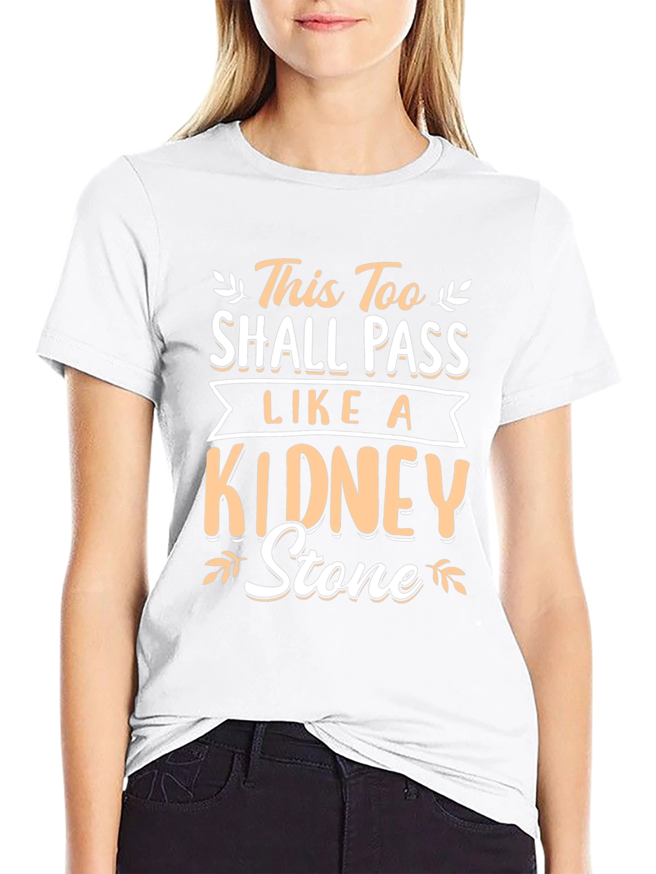 This Too Shall Pass Kidney Stone Black T-Shirt