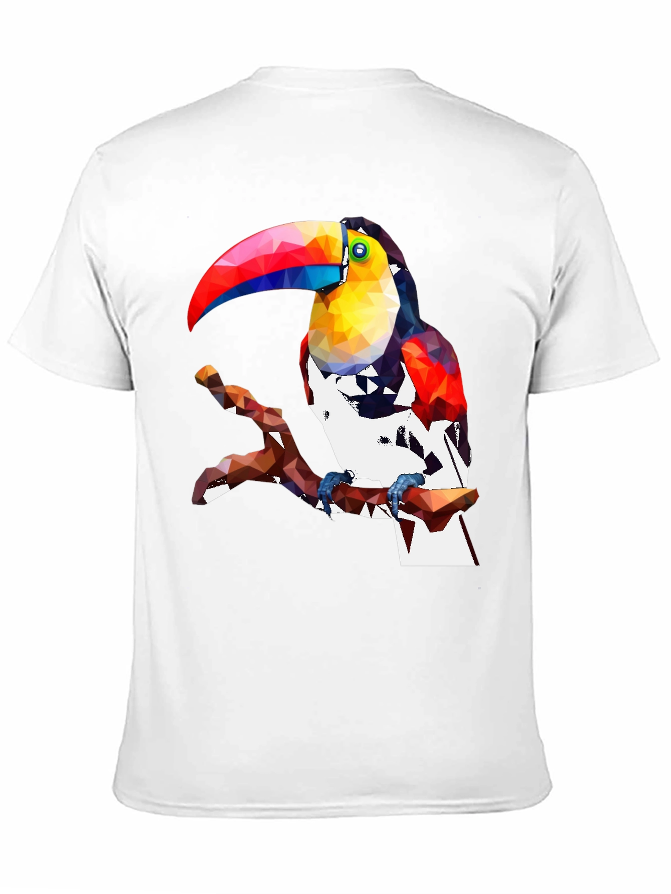 Geometric Toucan Graphic Tee - Stylish Black T-Shirt