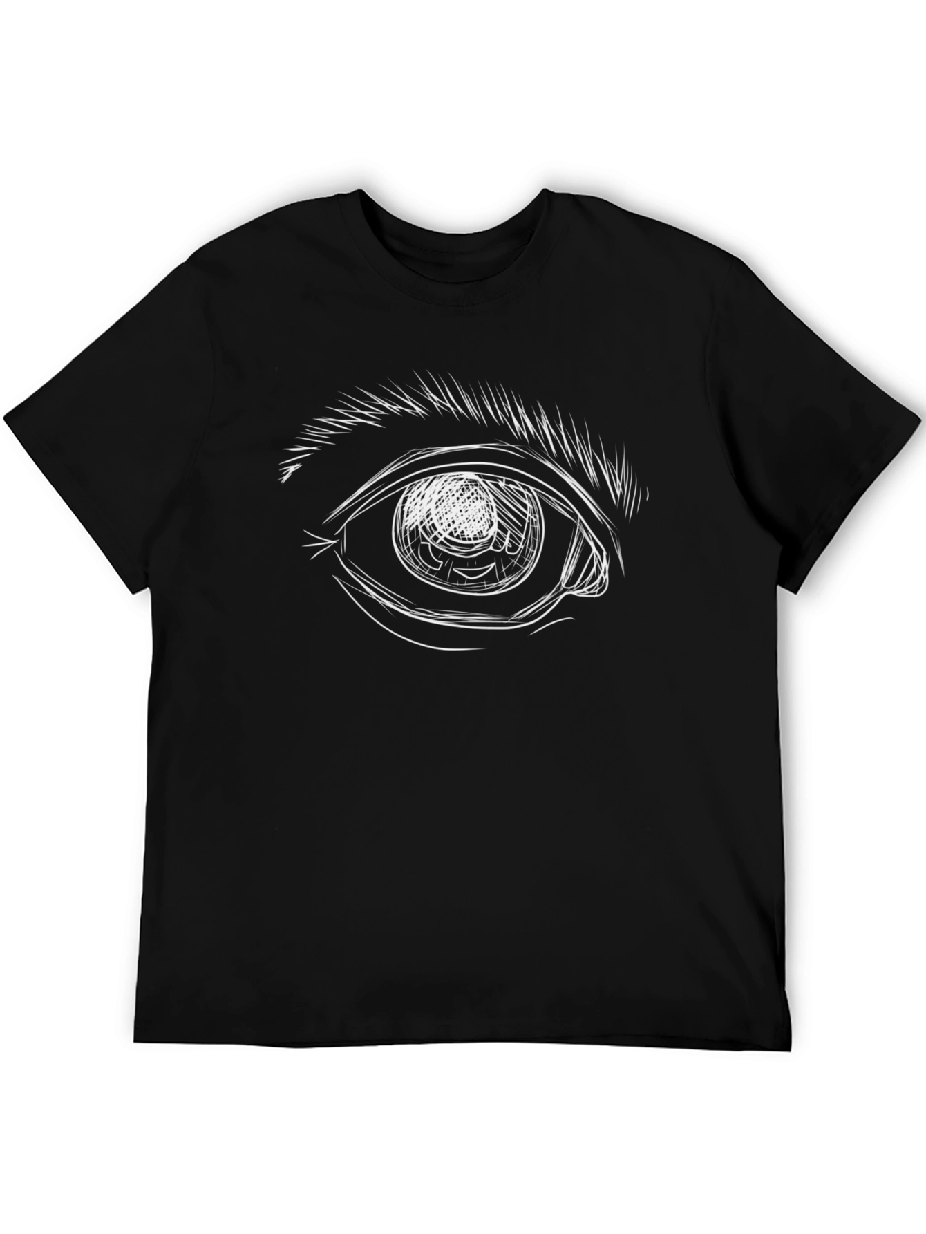 Eye Sketch Graphic Black T-Shirt