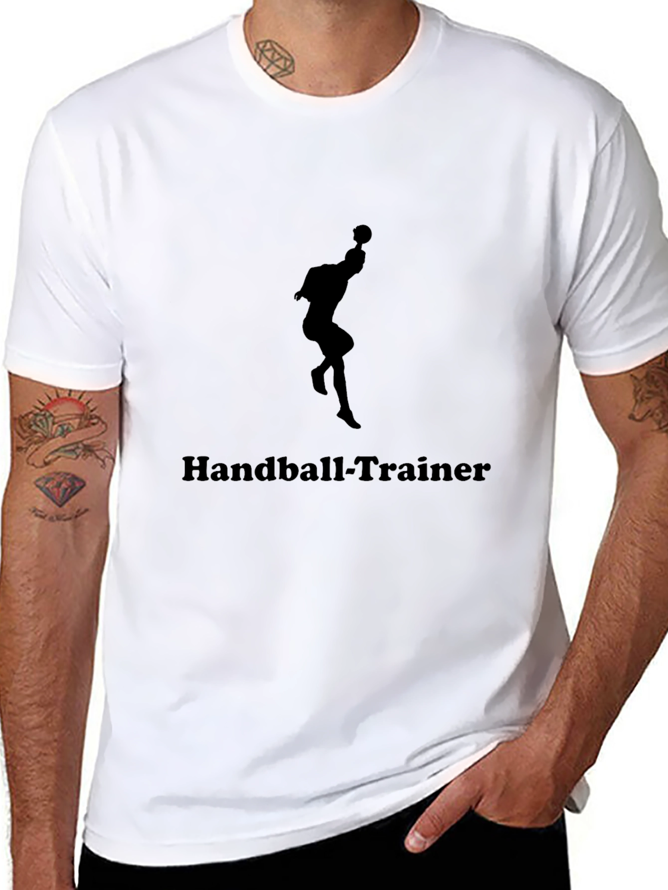 Handball Trainer T-Shirt - Black Graphic Tee