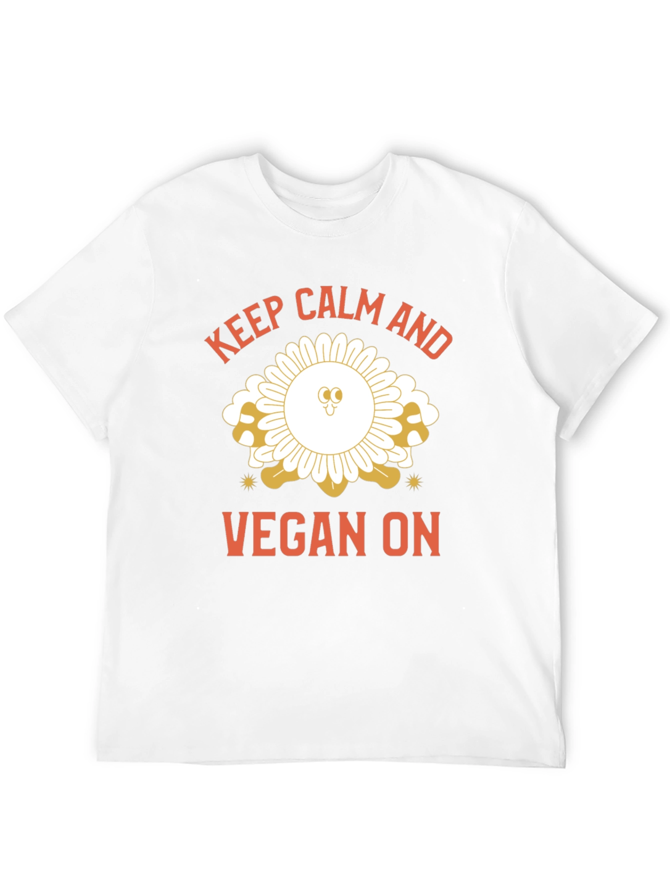 Keep Calm and Vegan On Black T-Shirt