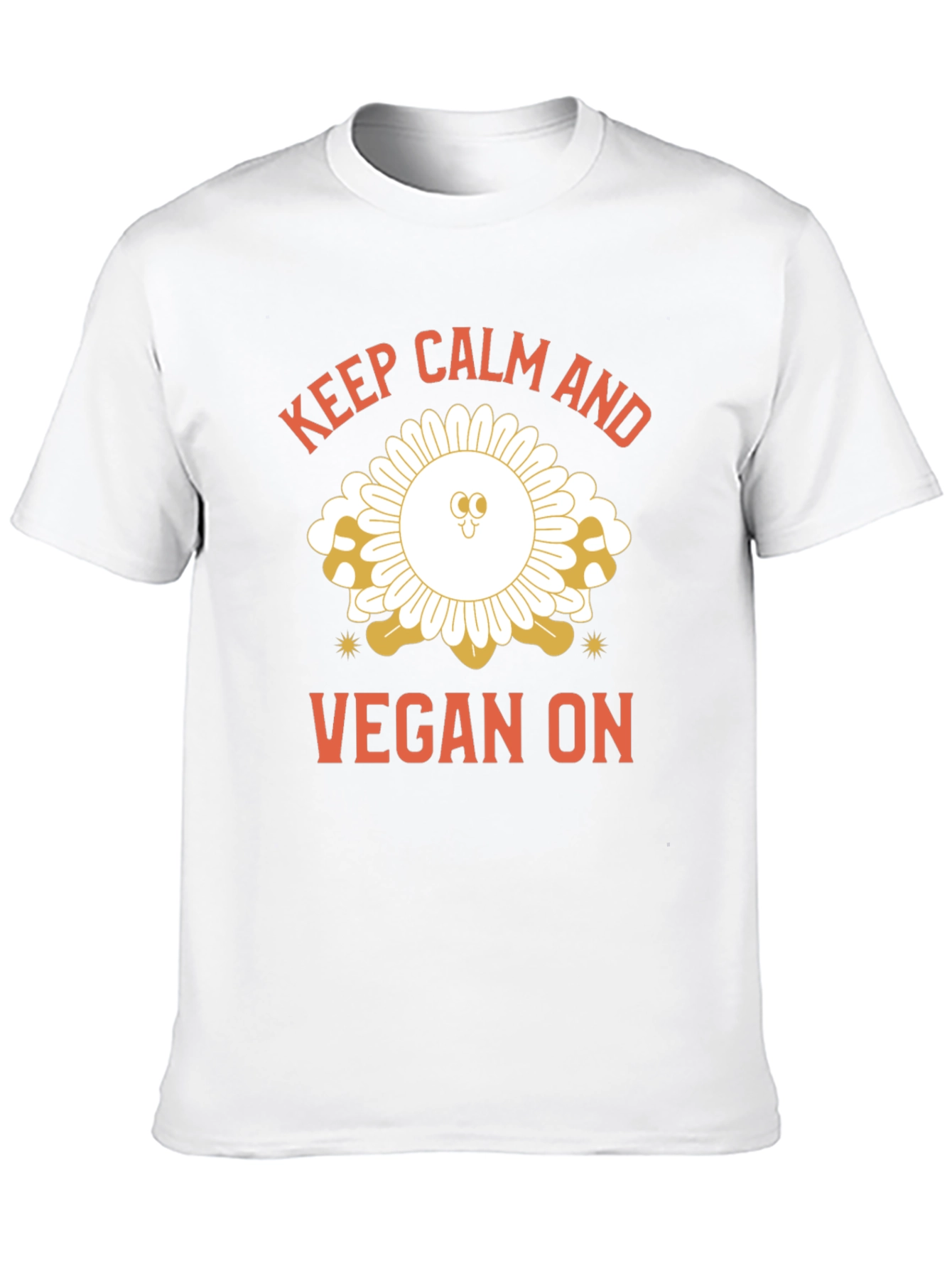 Keep Calm and Vegan On Black T-Shirt