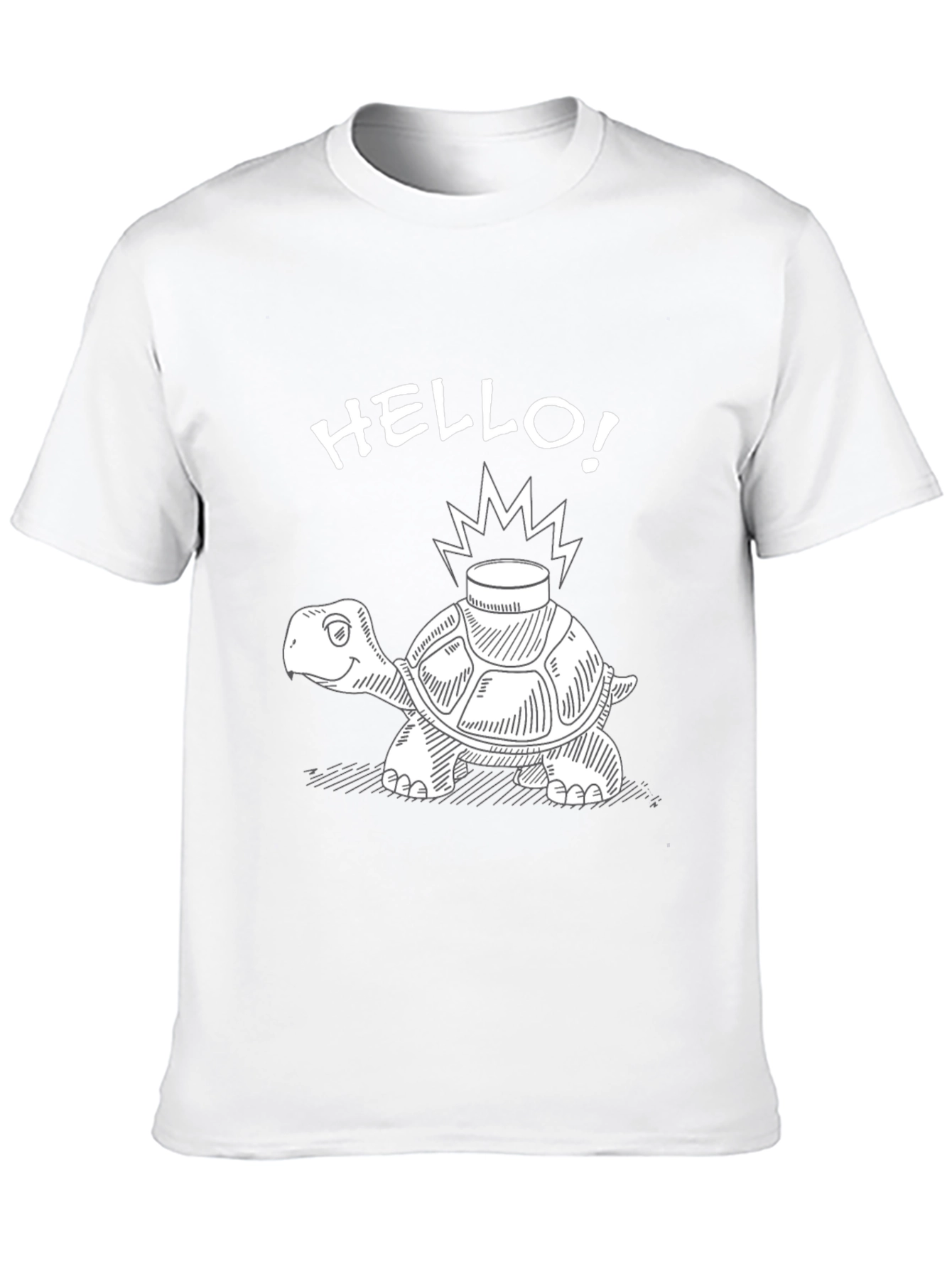 Hello Turtle T-Shirt - Funny Cartoon Style