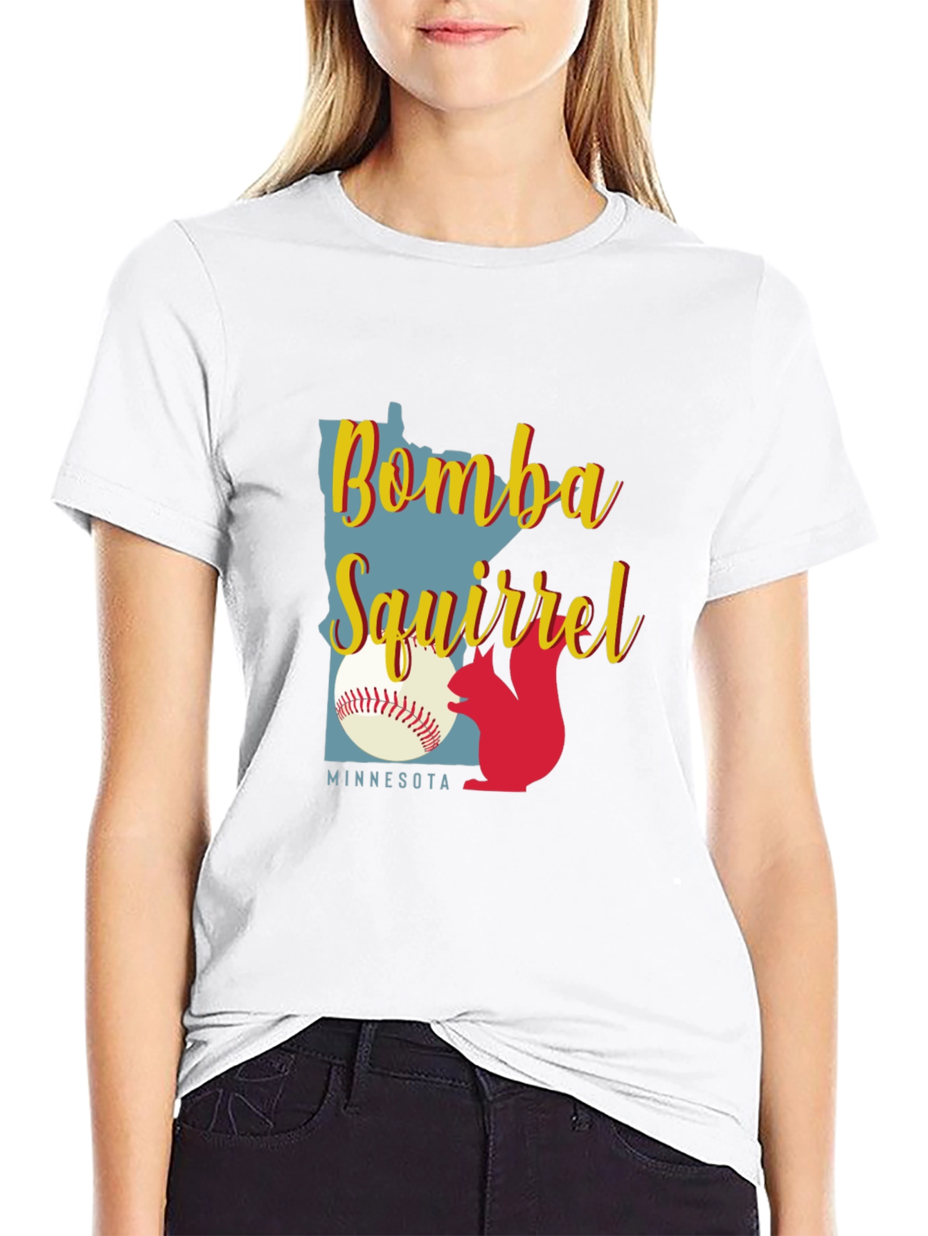Bombs Squirrel Minnesota Baseball Graphic Tee