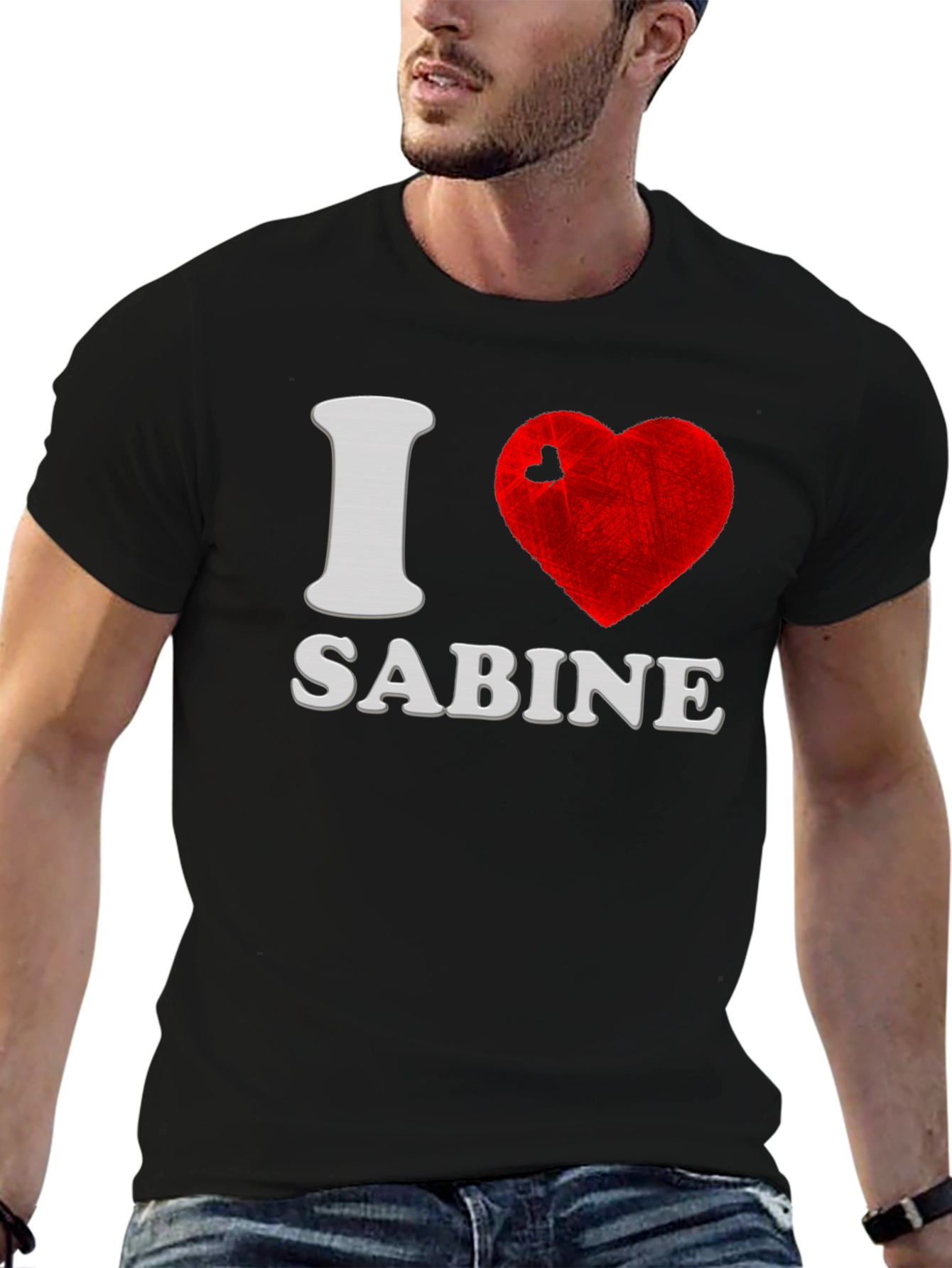 I Love Sabine T-Shirt - Novelty Graphic Tee