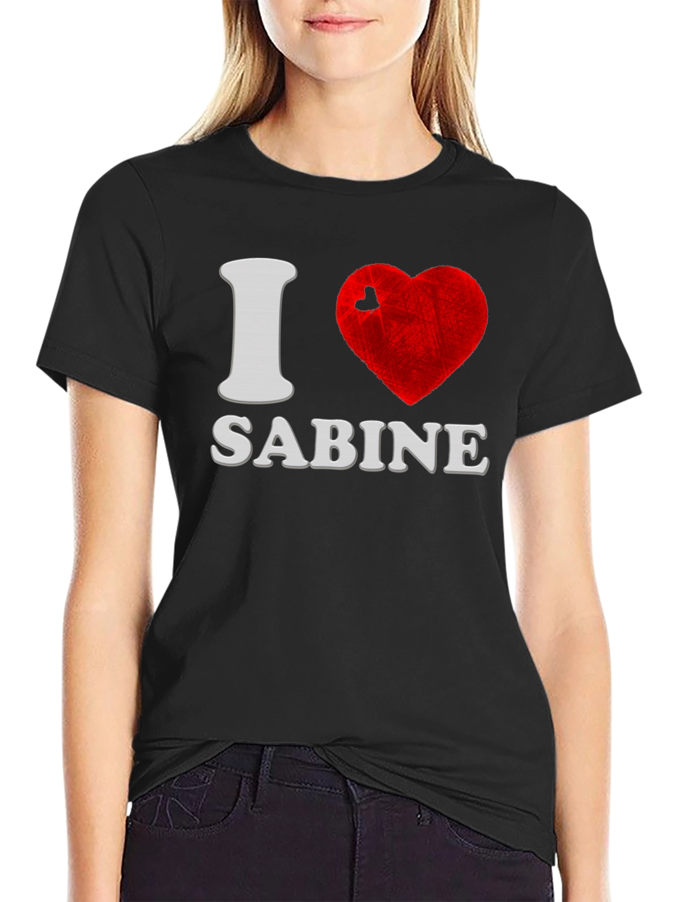 I Love Sabine T-Shirt - Novelty Graphic Tee