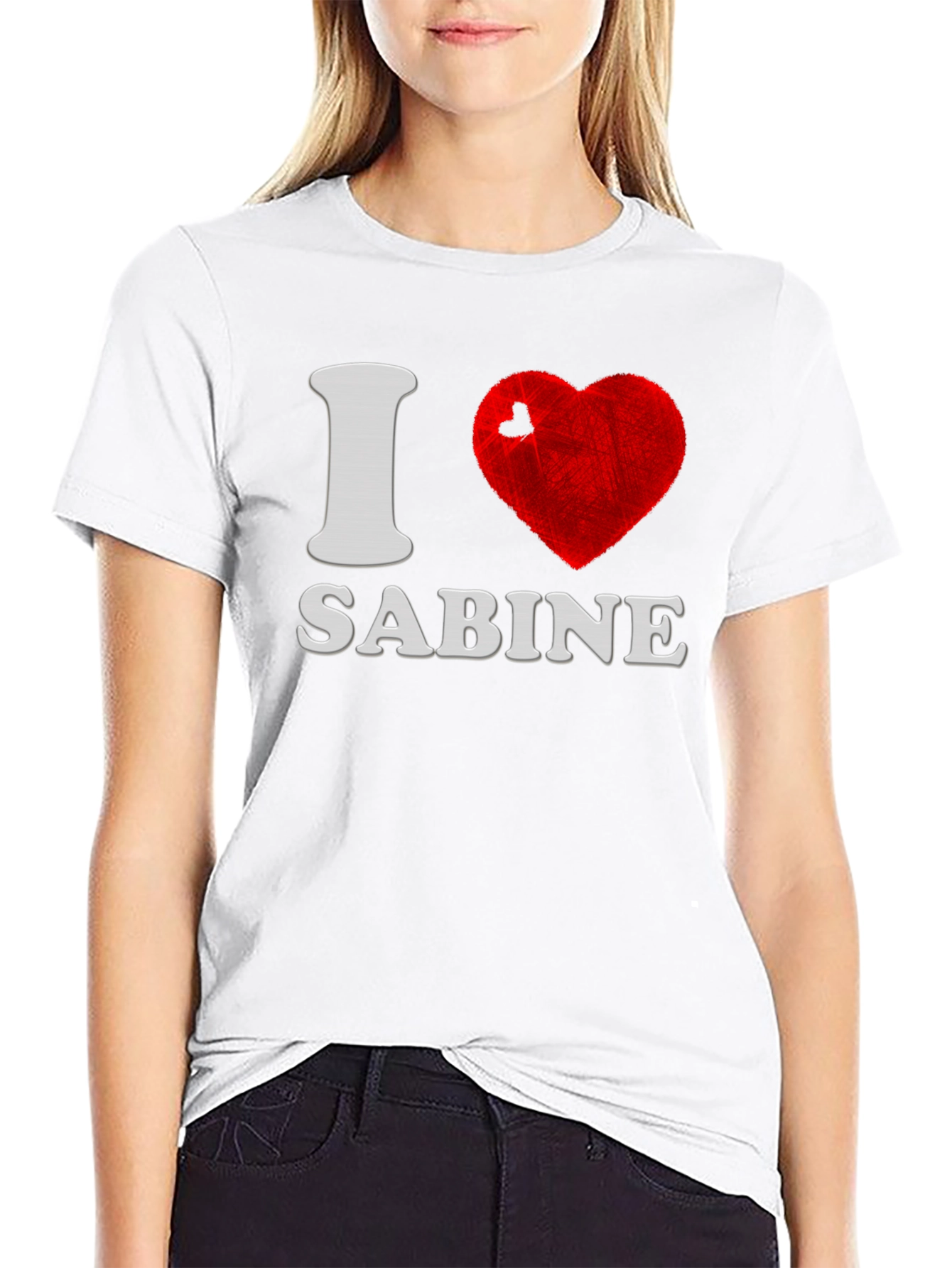 I Love Sabine T-Shirt - Novelty Graphic Tee