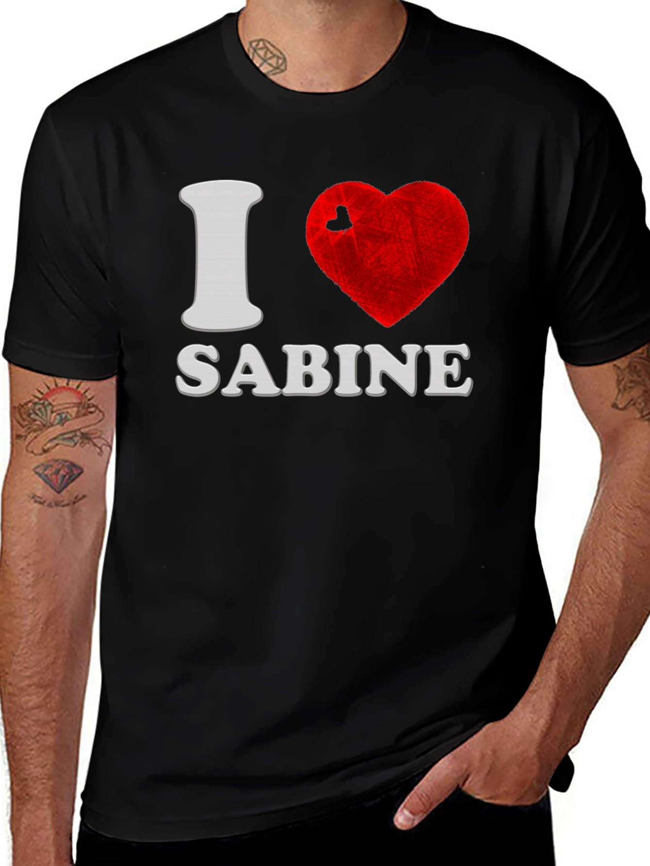 I Love Sabine T-Shirt - Novelty Graphic Tee