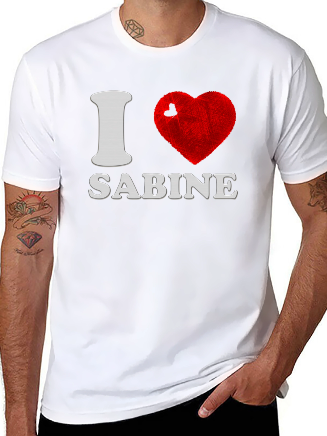 I Love Sabine T-Shirt - Novelty Graphic Tee