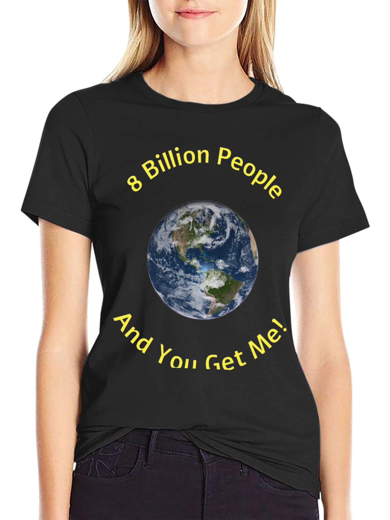 8 Billion People Earth Graphic T-Shirt