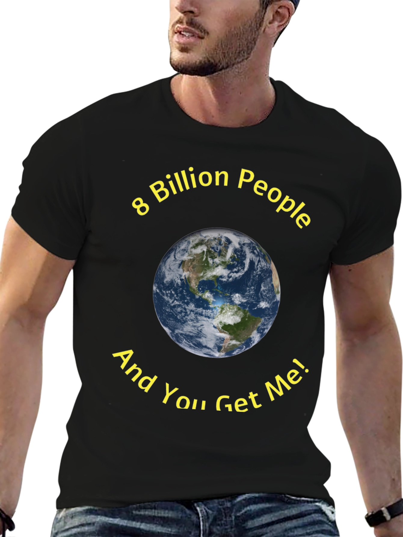 8 Billion People Earth Graphic T-Shirt