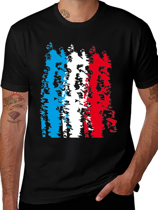 French Flag Distressed Graphic Tee