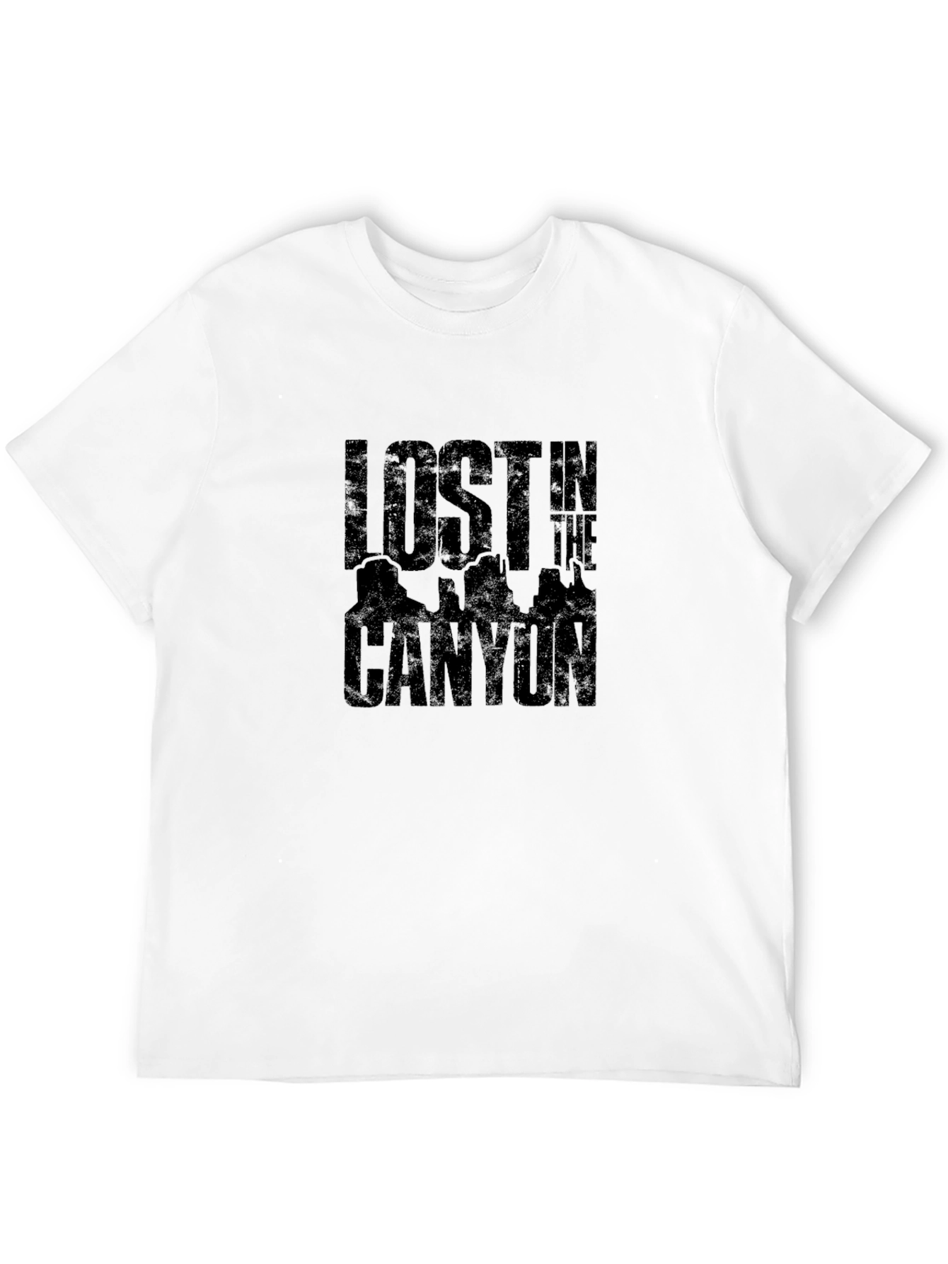 Lost in the Canyon Black Graphic Tee