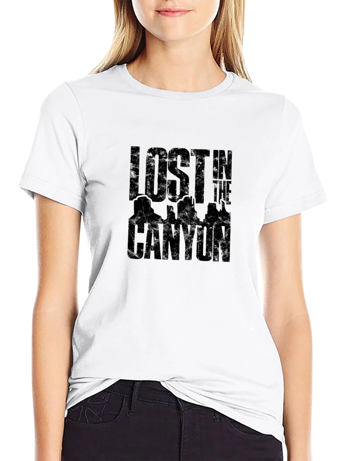 Lost in the Canyon Black Graphic Tee